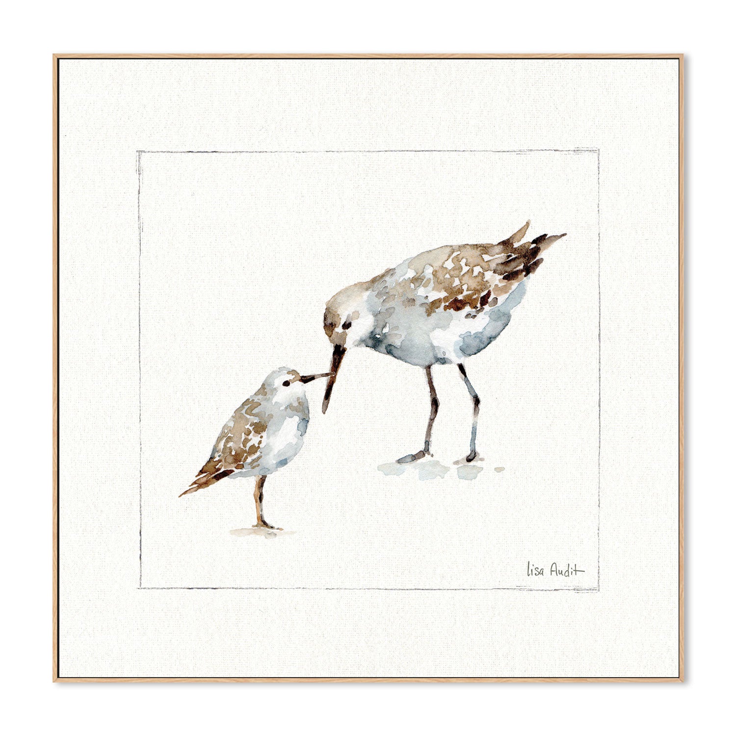 wall-art-print-canvas-poster-framed-Pebbles And Sandpipers, Style B , By Lisa Audit-GIOIA-WALL-ART