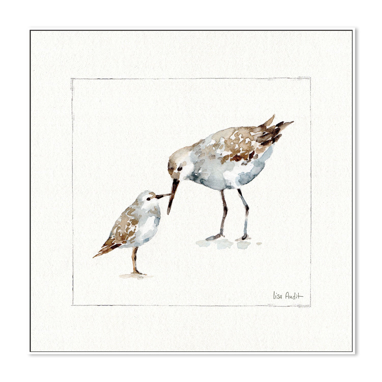 wall-art-print-canvas-poster-framed-Pebbles And Sandpipers, Style B , By Lisa Audit-GIOIA-WALL-ART