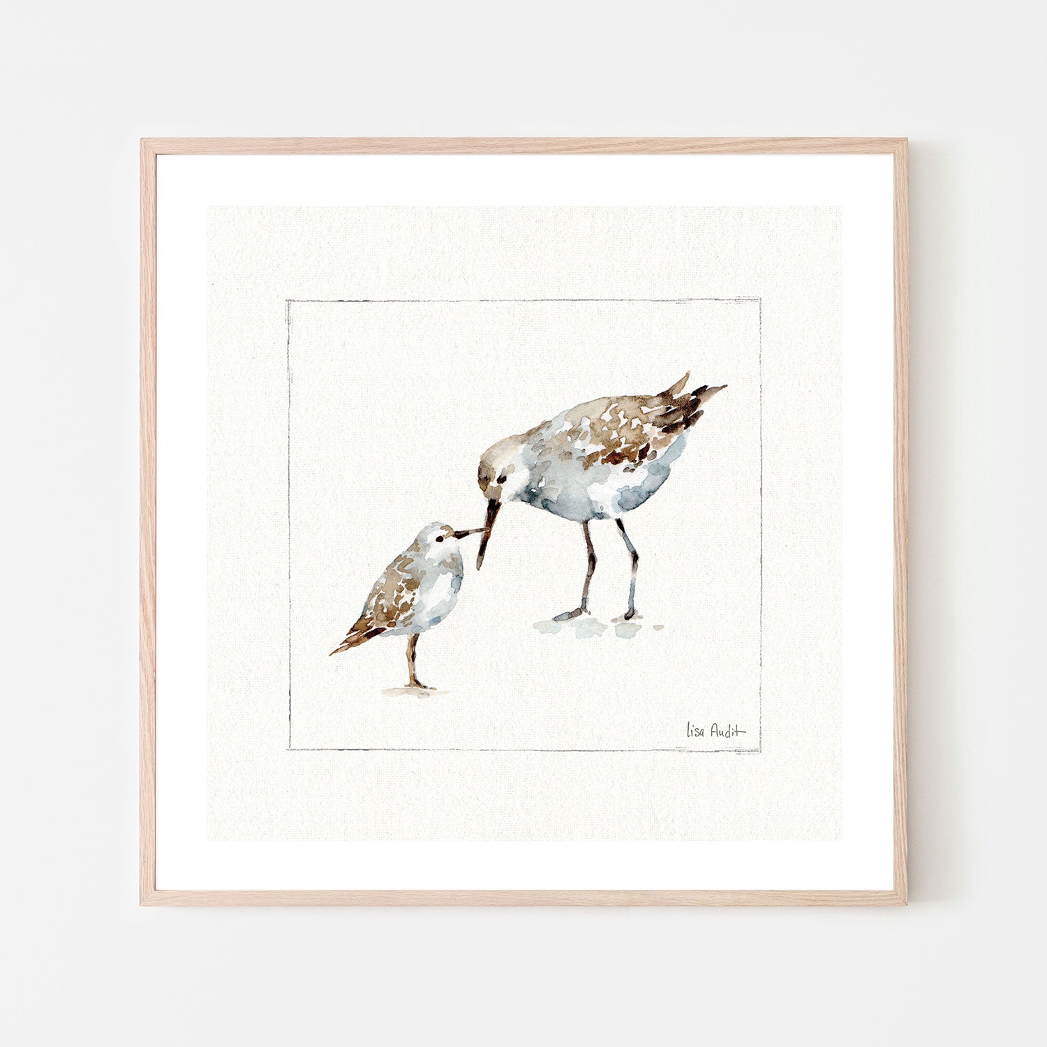 wall-art-print-canvas-poster-framed-Pebbles And Sandpipers, Style B , By Lisa Audit-GIOIA-WALL-ART
