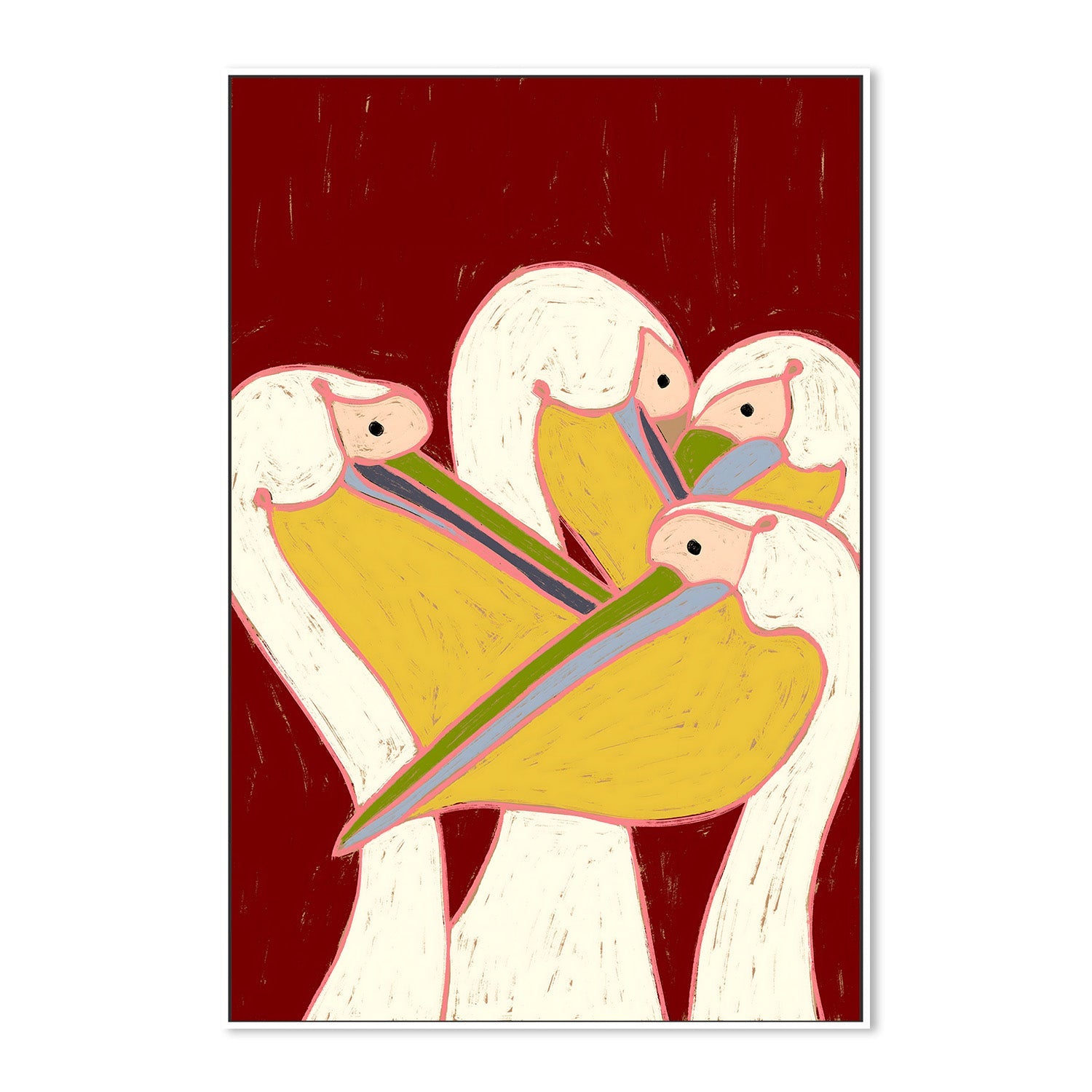 wall-art-print-canvas-poster-framed-Pelicans of the Burgundy Sky-5