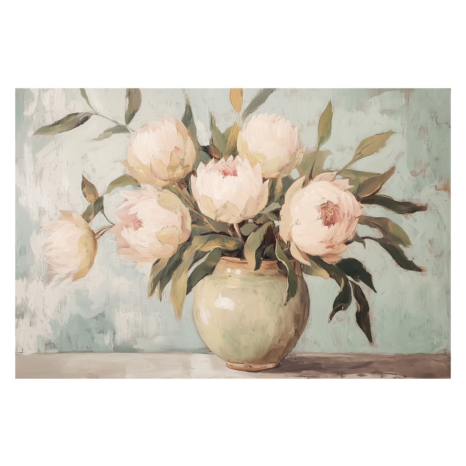 wall-art-print-canvas-poster-framed-Peonies Flower Still Life , By Melloi Art Prints-1