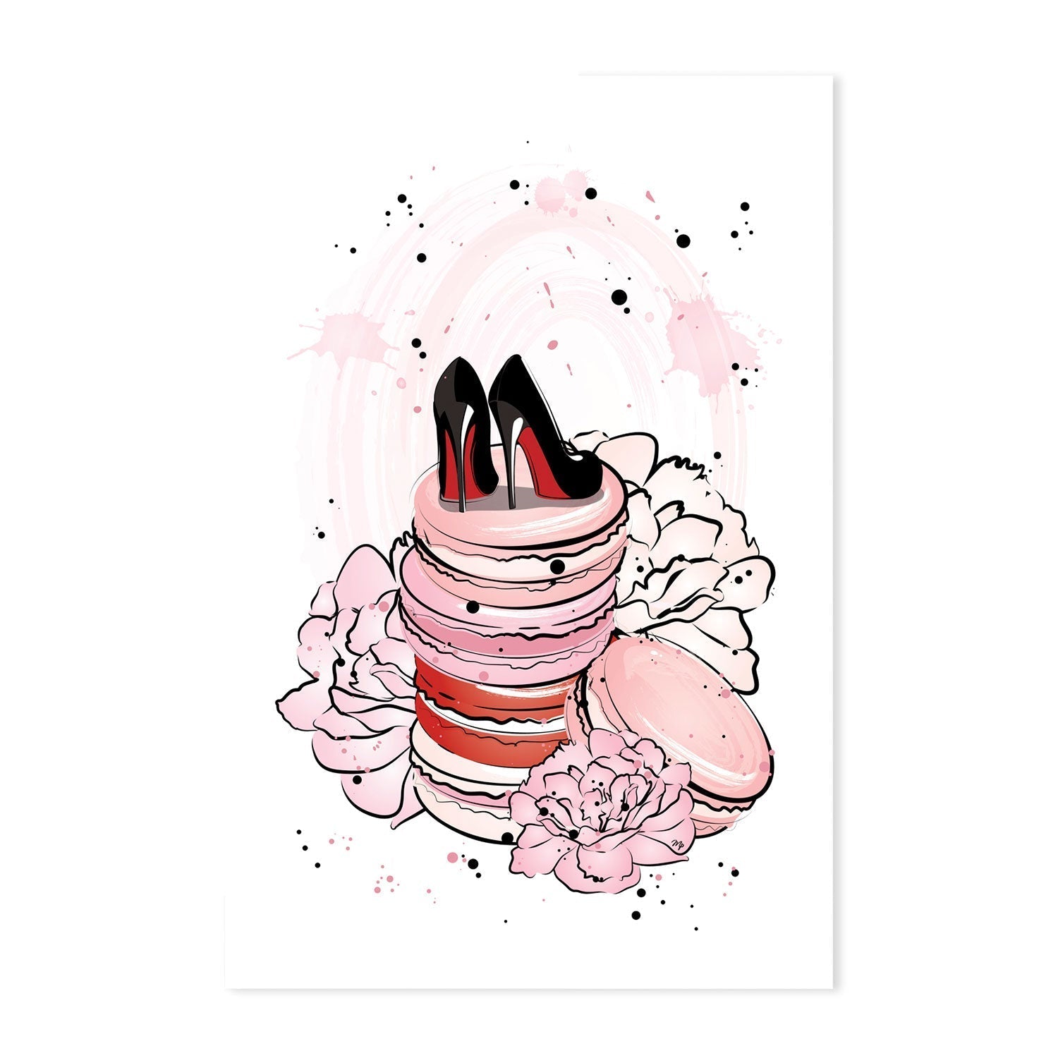 wall-art-print-canvas-poster-framed-Peony Macarons-GIOIA-WALL-ART