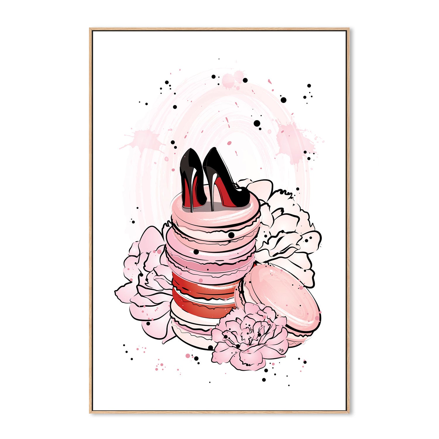 wall-art-print-canvas-poster-framed-Peony Macarons-GIOIA-WALL-ART
