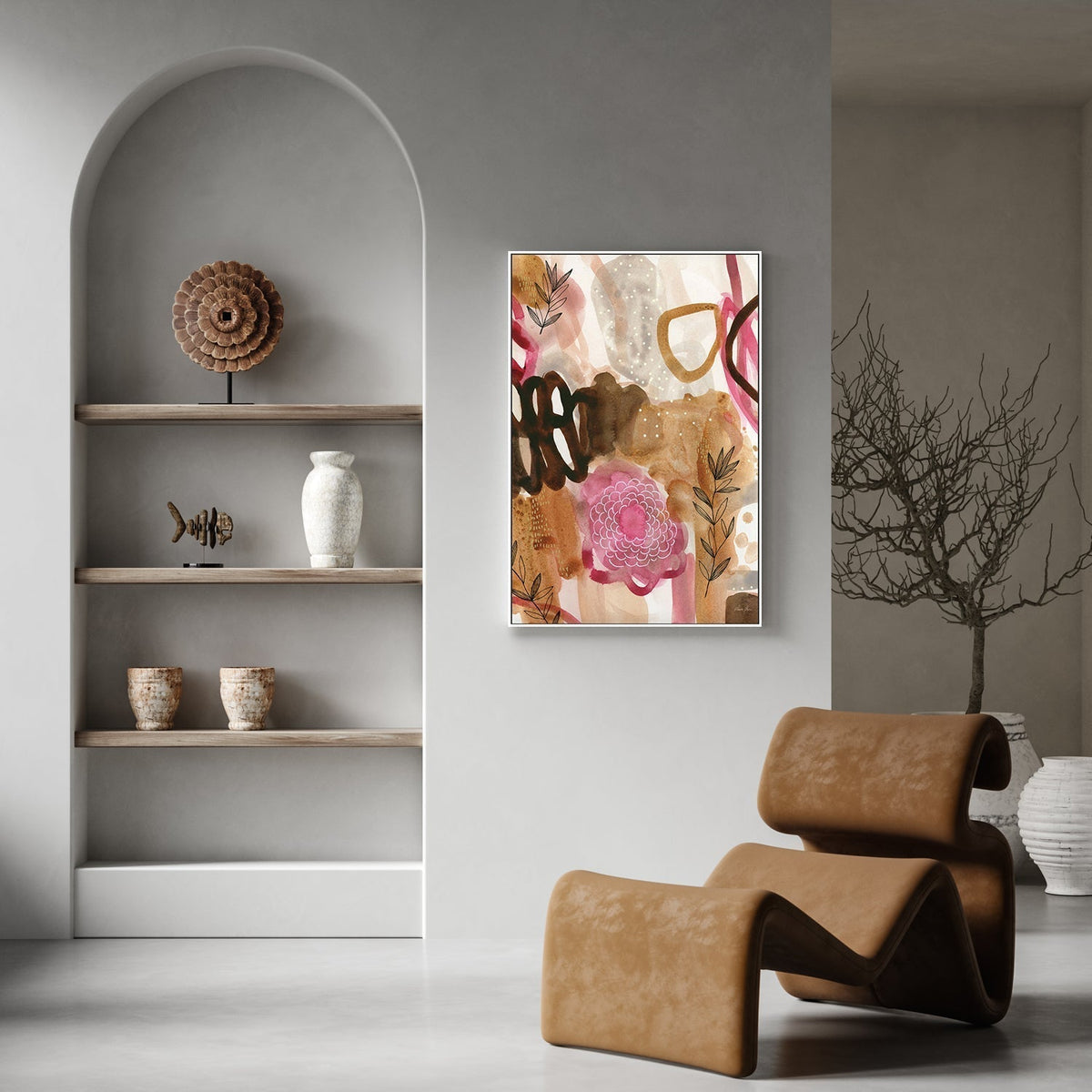 wall-art-print-canvas-poster-framed-Petals and Fronds-by-Laura Horn-Gioia Wall Art