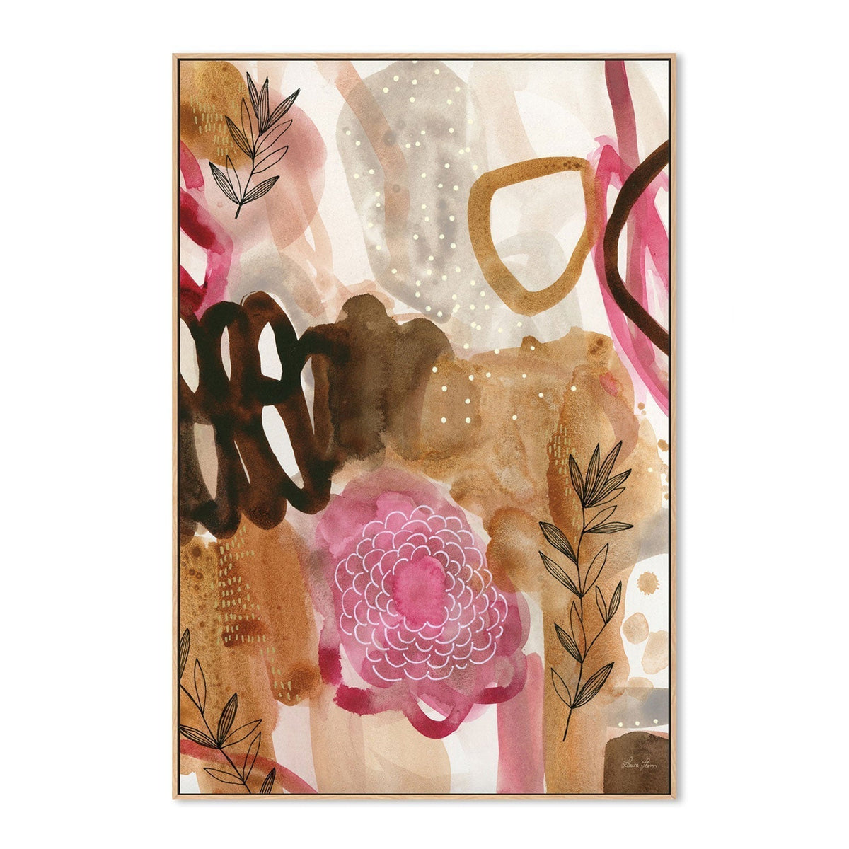 wall-art-print-canvas-poster-framed-Petals and Fronds-by-Laura Horn-Gioia Wall Art