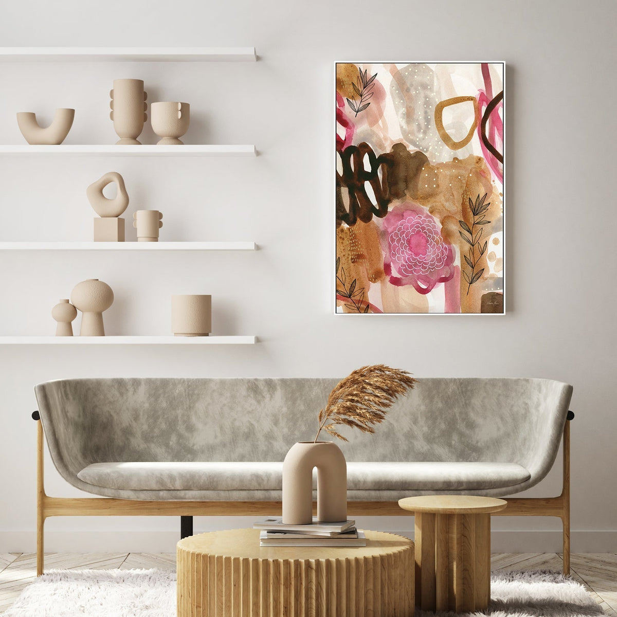 wall-art-print-canvas-poster-framed-Petals and Fronds-by-Laura Horn-Gioia Wall Art