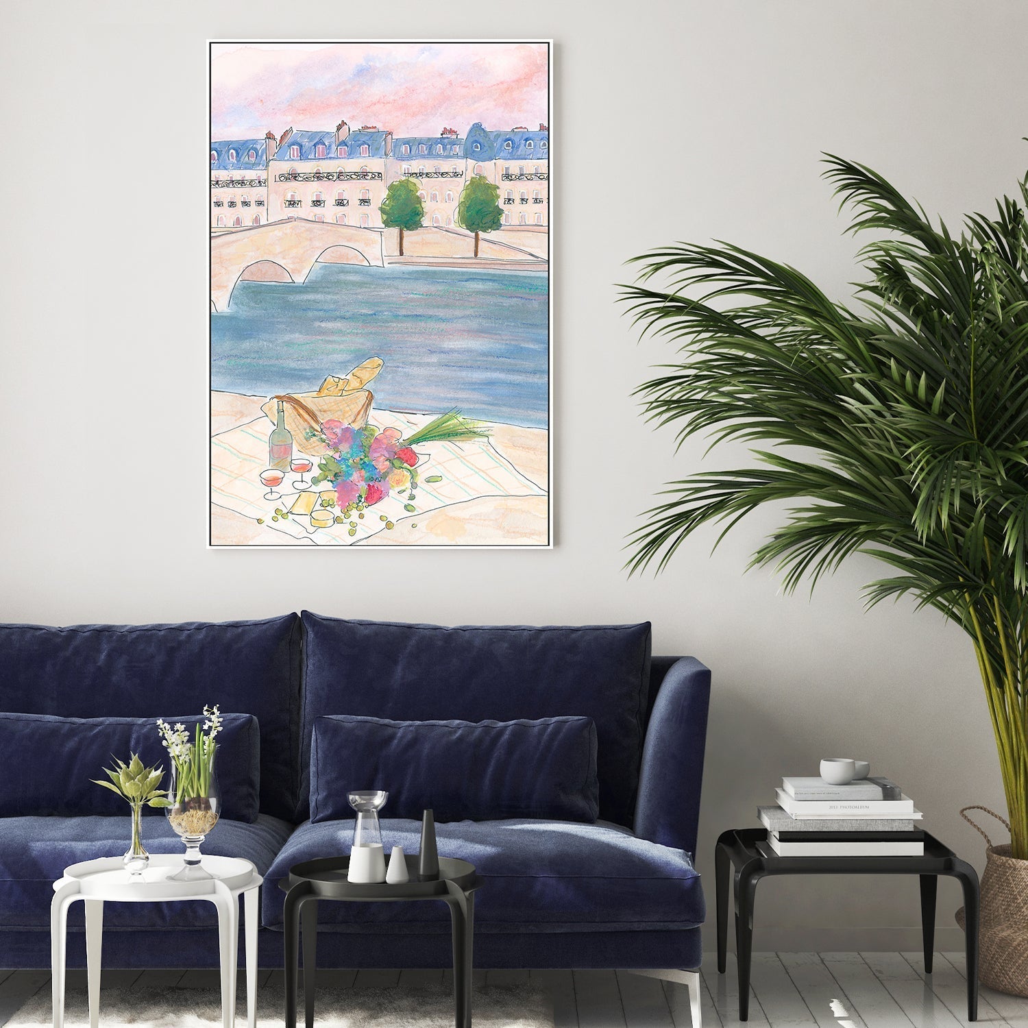 wall-art-print-canvas-poster-framed-Picnic At The Seine , By Katharina Puritscher-7