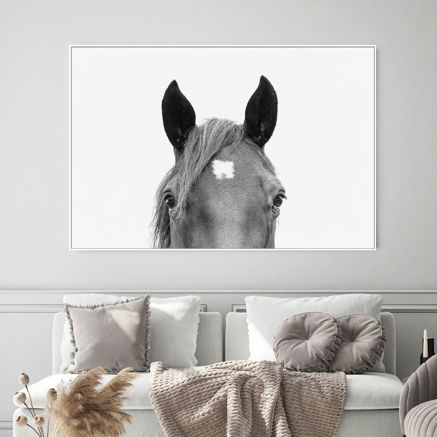 wall-art-print-canvas-poster-framed-Pienaar, Peeking Horse-2