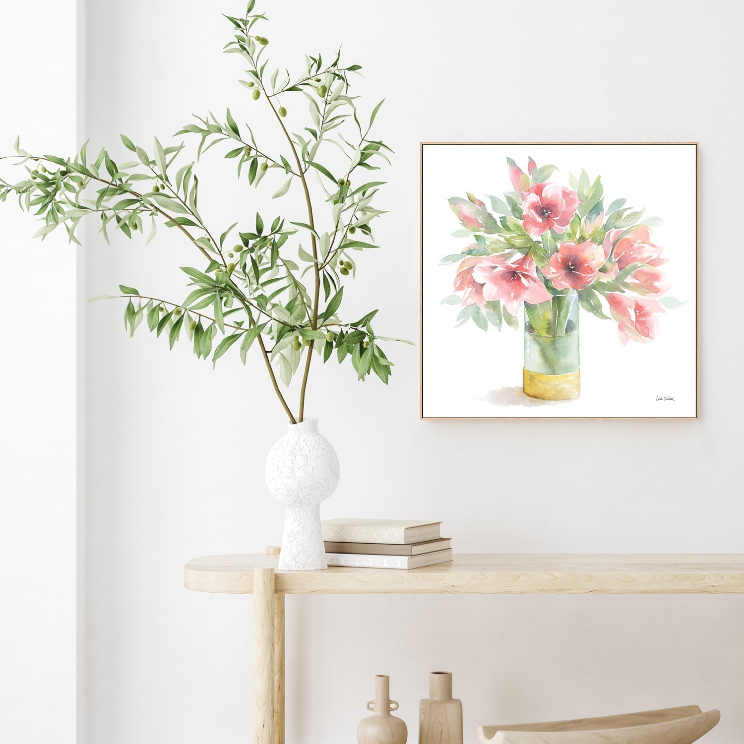 wall-art-print-canvas-poster-framed-Pink Amaryllis , By Leslie Trimbach-GIOIA-WALL-ART