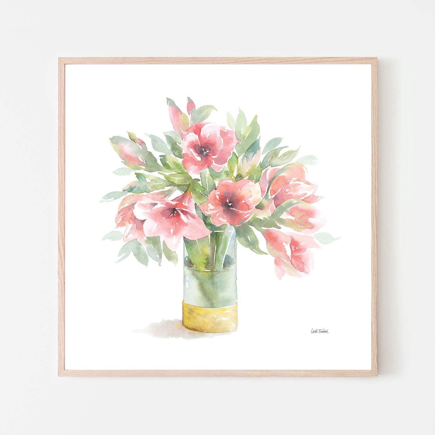wall-art-print-canvas-poster-framed-Pink Amaryllis , By Leslie Trimbach-GIOIA-WALL-ART
