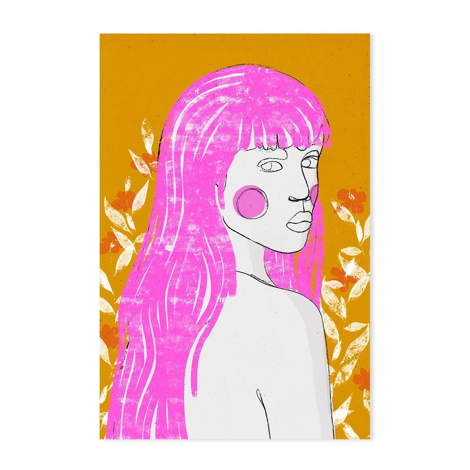 wall-art-print-canvas-poster-framed-Pink Amazone , By Treechild-GIOIA-WALL-ART
