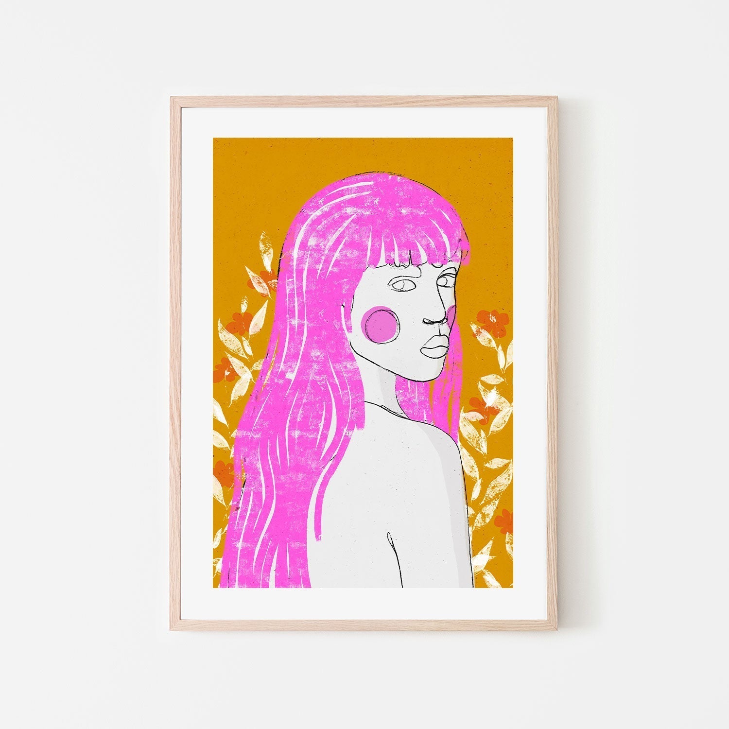 wall-art-print-canvas-poster-framed-Pink Amazone , By Treechild-GIOIA-WALL-ART