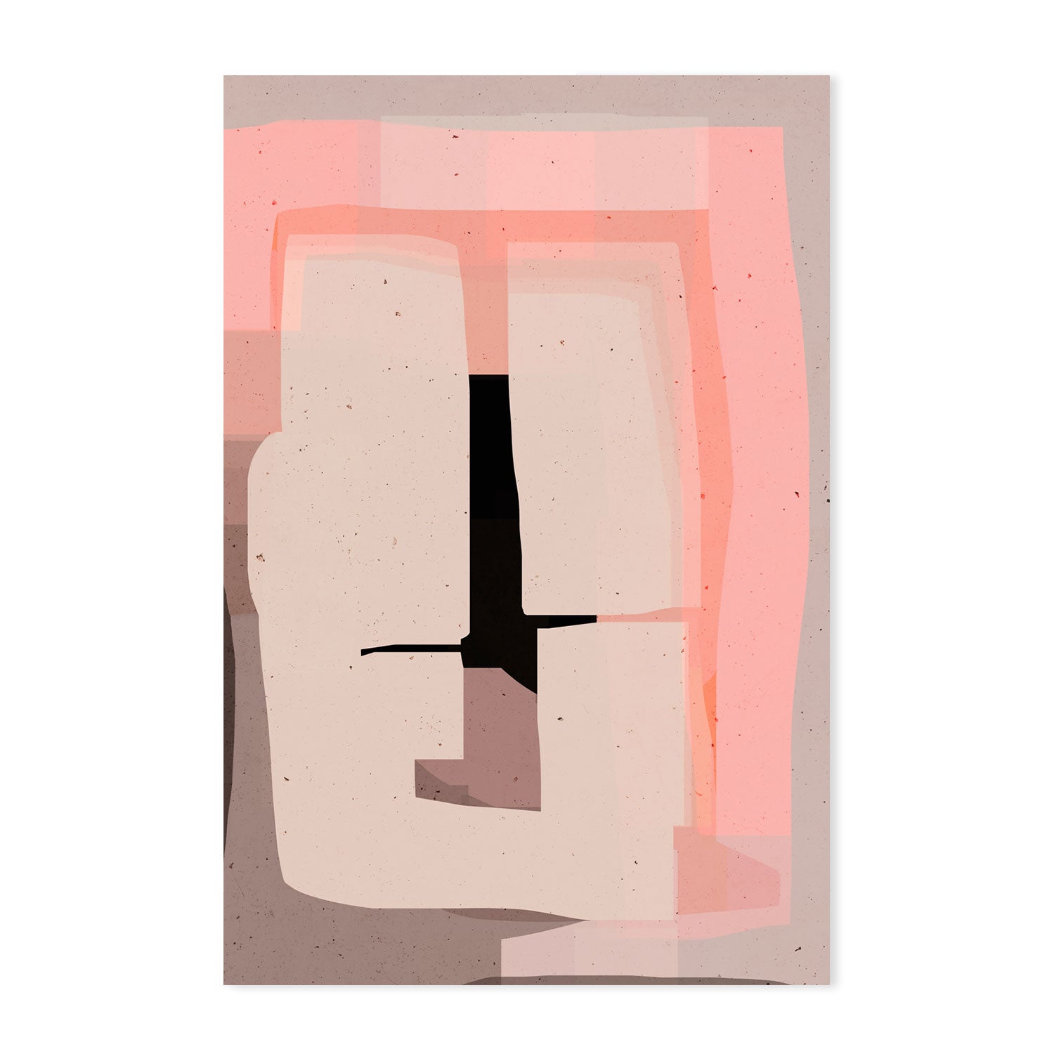 wall-art-print-canvas-poster-framed-Pink And Beige Abstract , By Treechild-GIOIA-WALL-ART