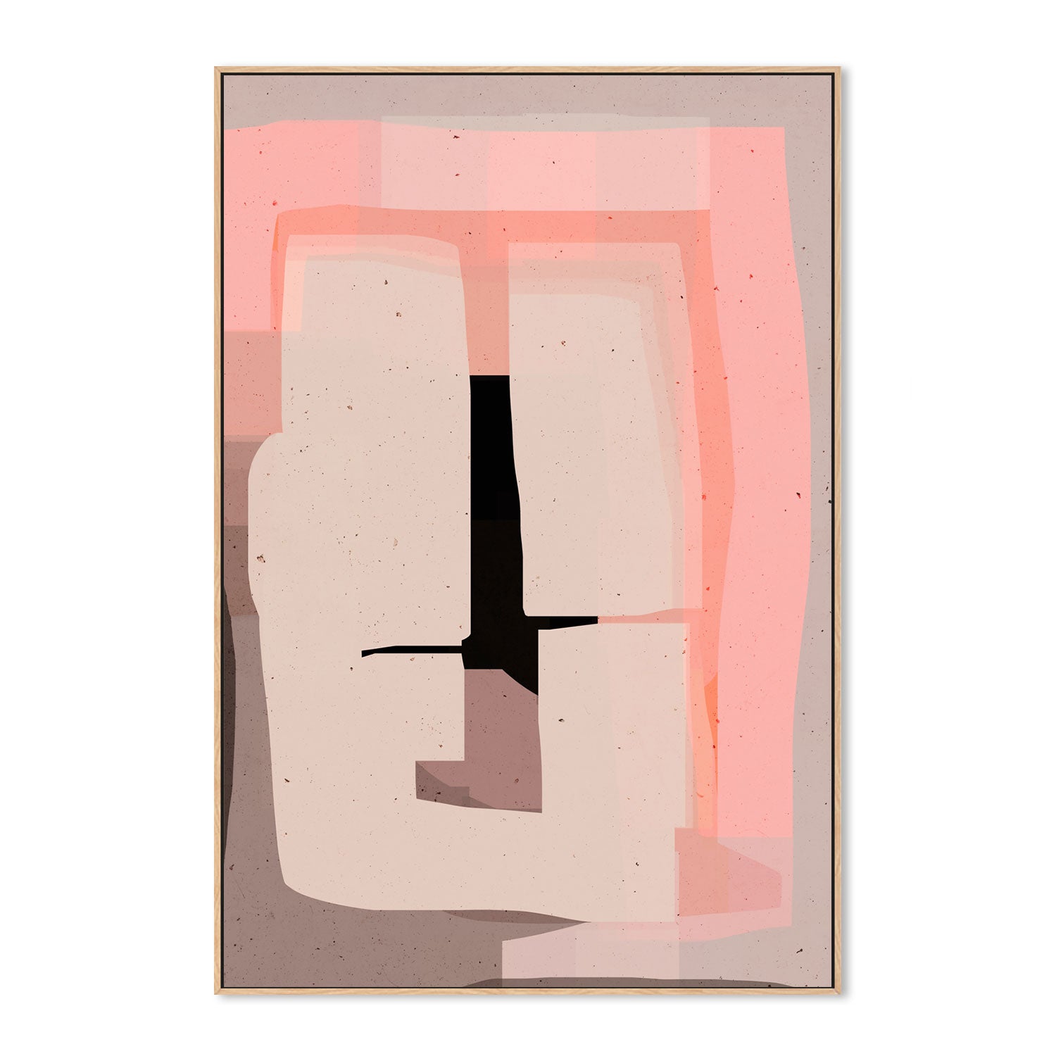 wall-art-print-canvas-poster-framed-Pink And Beige Abstract , By Treechild-GIOIA-WALL-ART