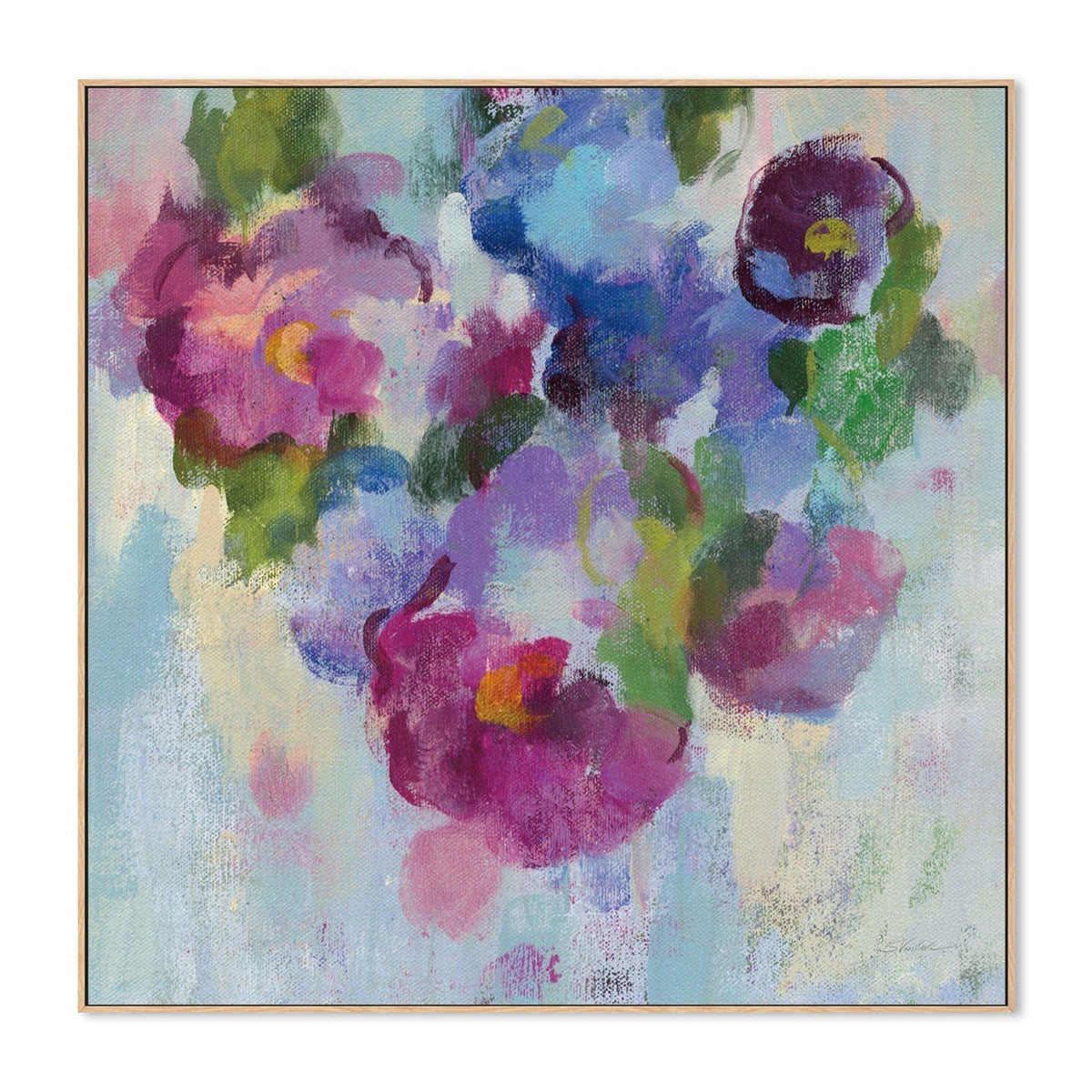 wall-art-print-canvas-poster-framed-Pink and Blue, Style C-by-Silvia Vassileva-Gioia Wall Art
