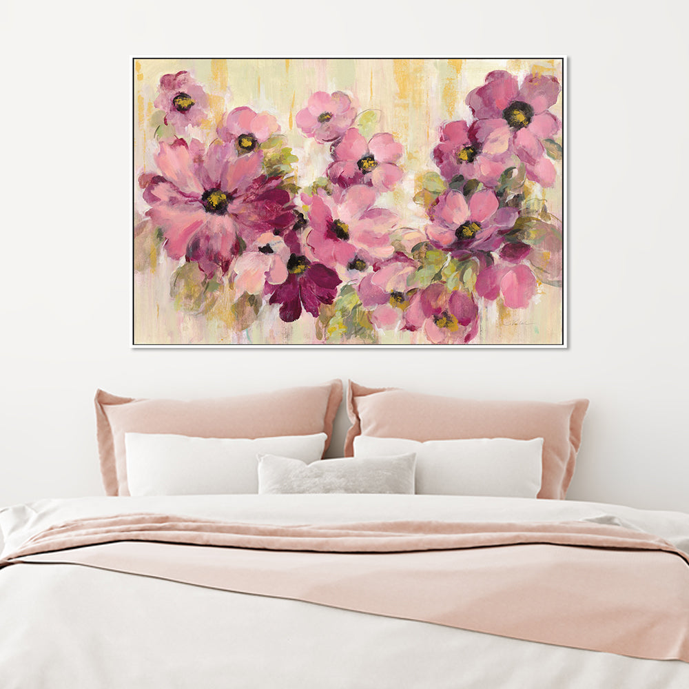 wall-art-print-canvas-poster-framed-Pink and Green Bloom-by-Silvia Vassileva-Gioia Wall Art