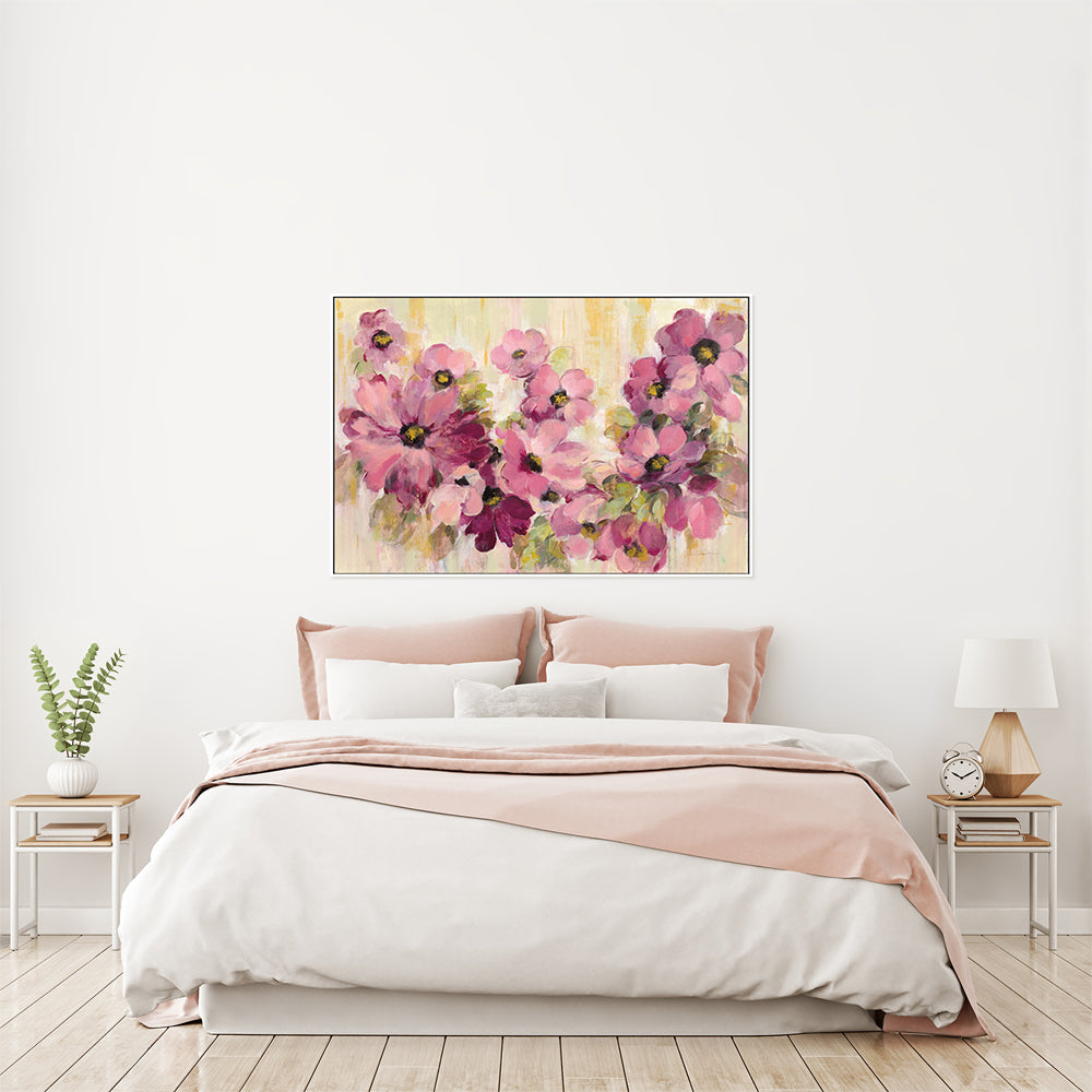 wall-art-print-canvas-poster-framed-Pink and Green Bloom-by-Silvia Vassileva-Gioia Wall Art