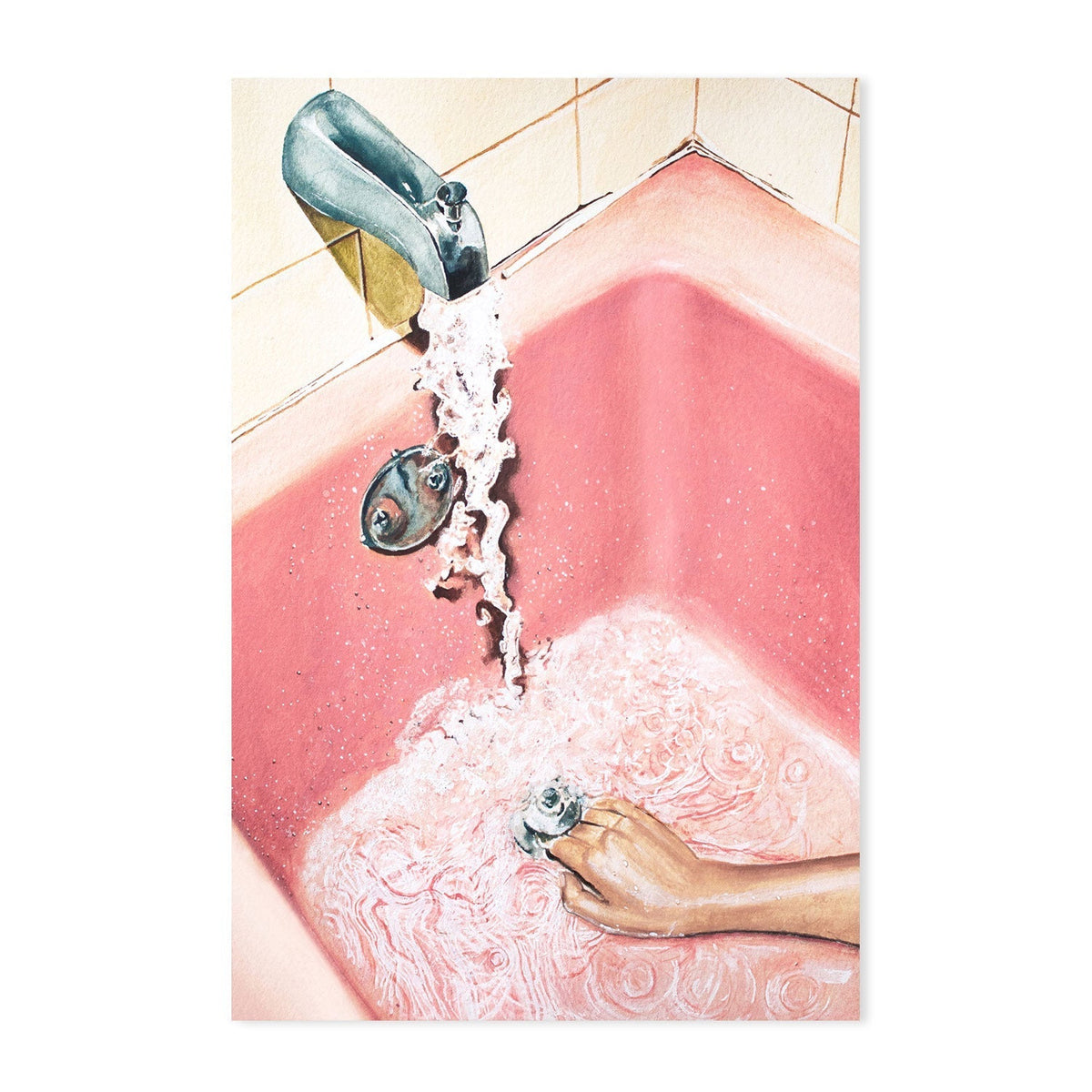 wall-art-print-canvas-poster-framed-Pink Bath , By Julia Ockert-GIOIA-WALL-ART