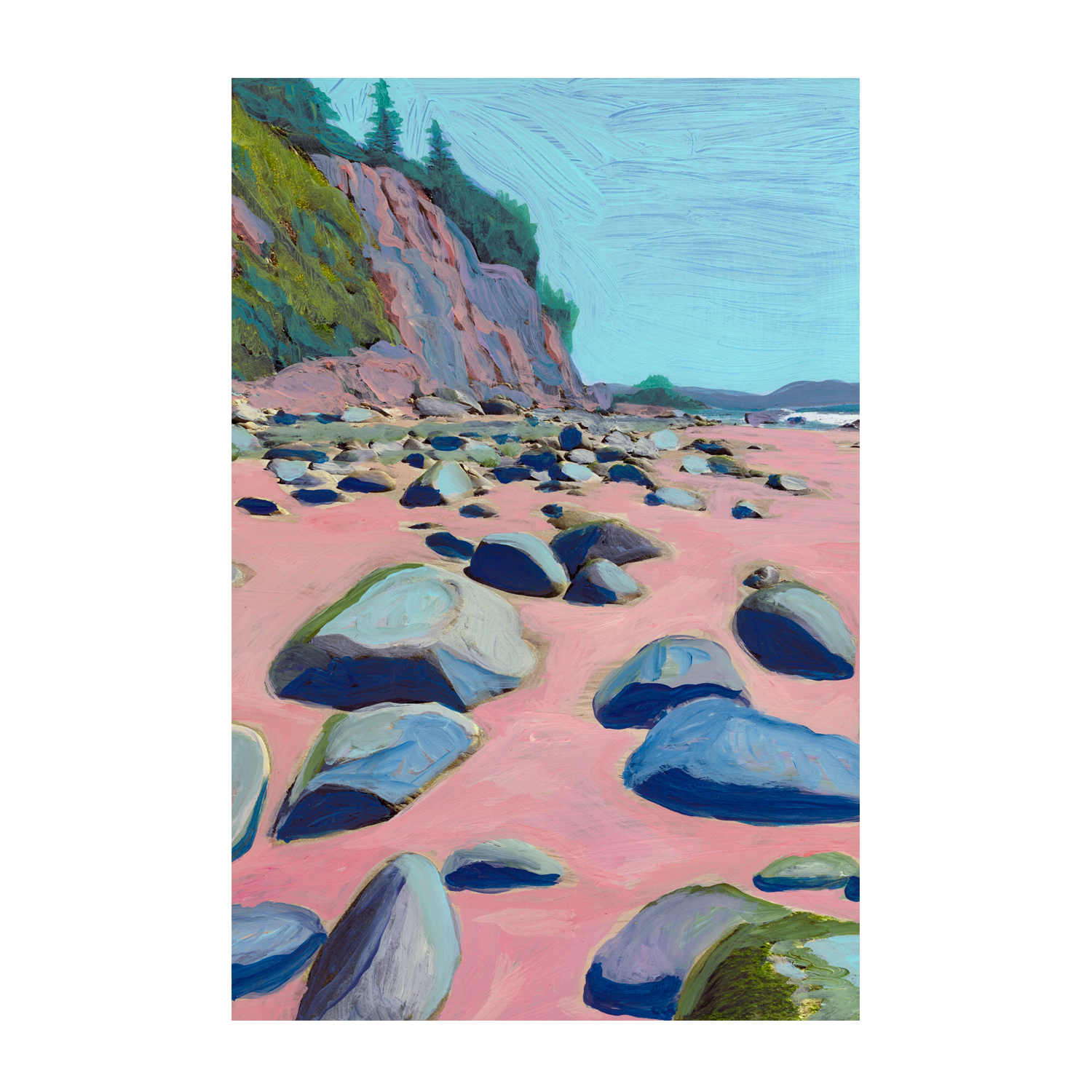 wall-art-print-canvas-poster-framed-Pink Bay , By Eleanor Baker-1