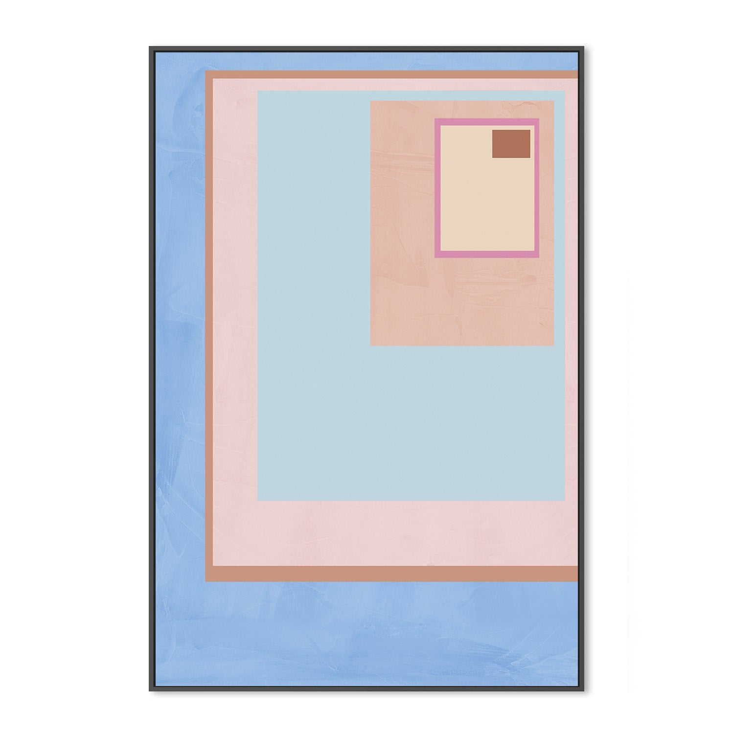 wall-art-print-canvas-poster-framed-Pink Block Colour, Style B , By JL Design-3