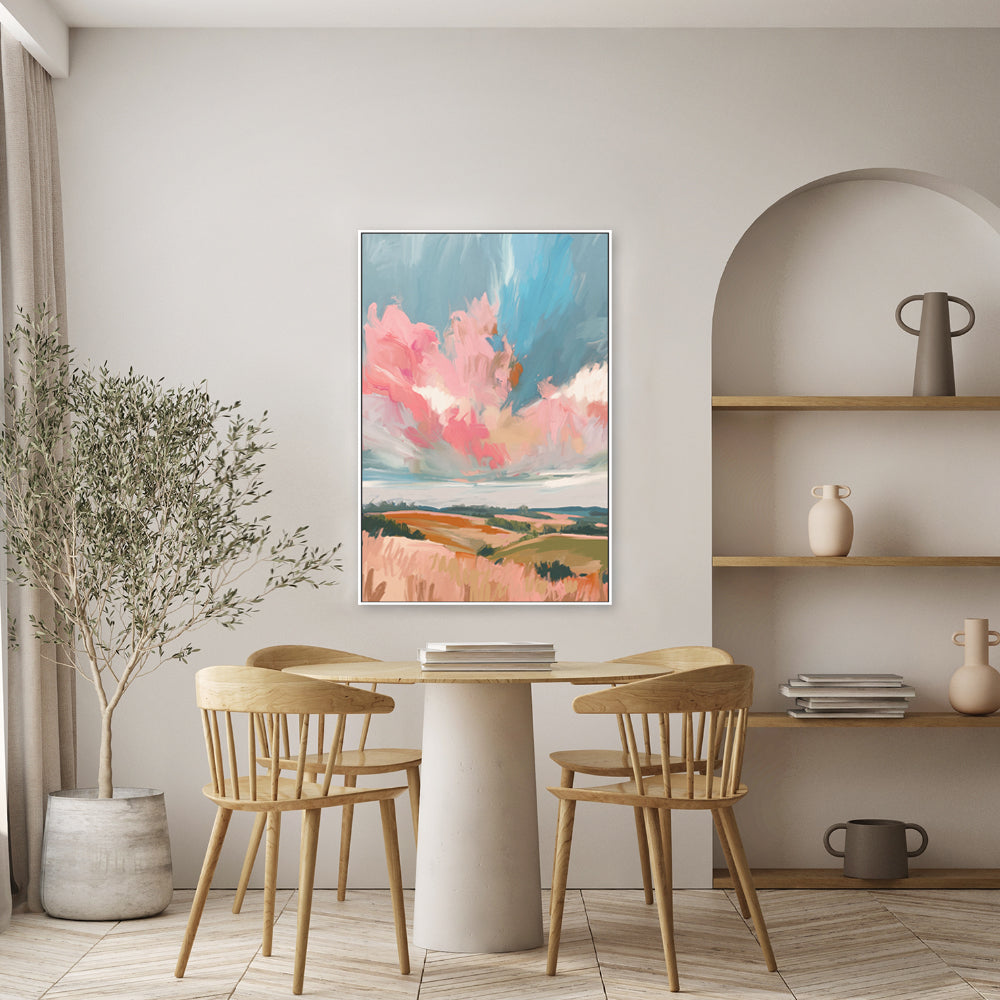 wall-art-print-canvas-poster-framed-Pink Clouds , Style D, By Nina Blue-2