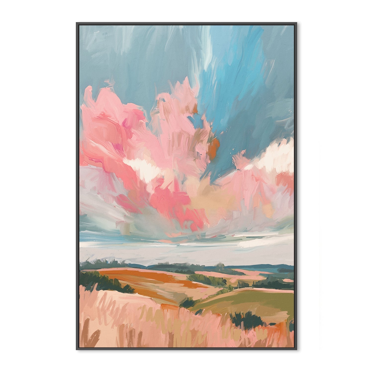 wall-art-print-canvas-poster-framed-Pink Clouds , Style D, By Nina Blue-3