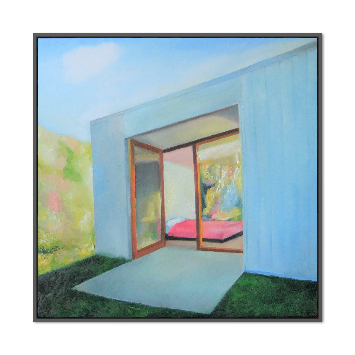 wall-art-print-canvas-poster-framed-Pink Comforter-by-Ieva Baklane-Gioia Wall Art