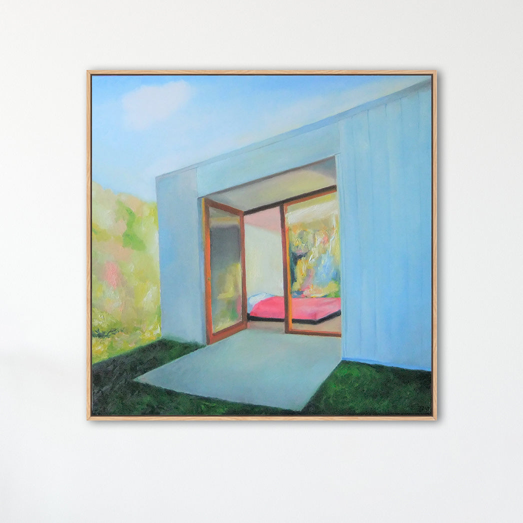 wall-art-print-canvas-poster-framed-Pink Comforter-by-Ieva Baklane-Gioia Wall Art