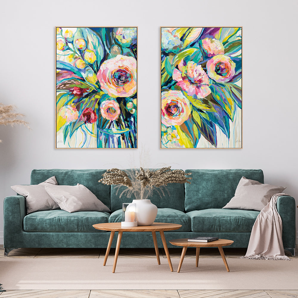 wall-art-print-canvas-poster-framed-Pink Delights, Set of 2-by-Jeanette Vertentes-Gioia Wall Art