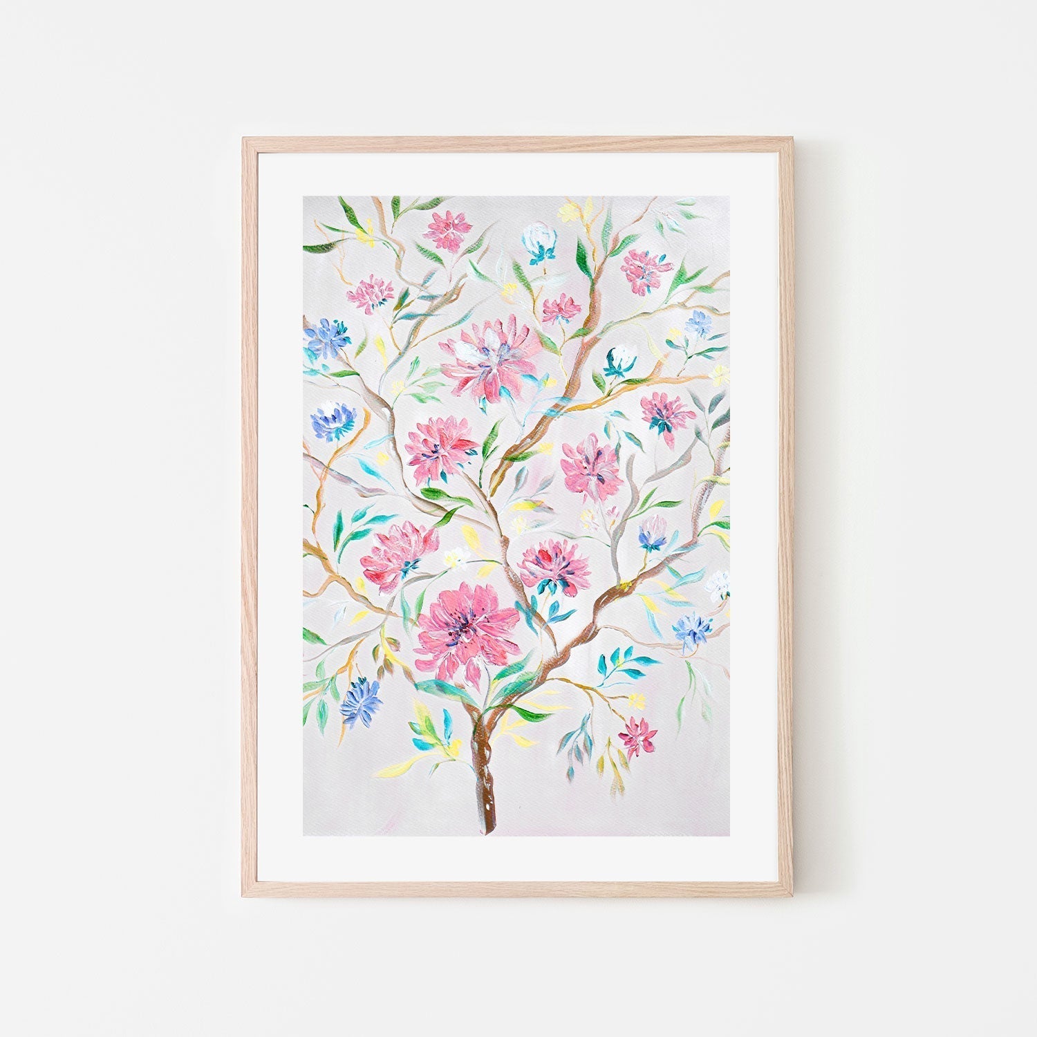 wall-art-print-canvas-poster-framed-Pink Geraniums, Style B , By Nadar Musa-GIOIA-WALL-ART