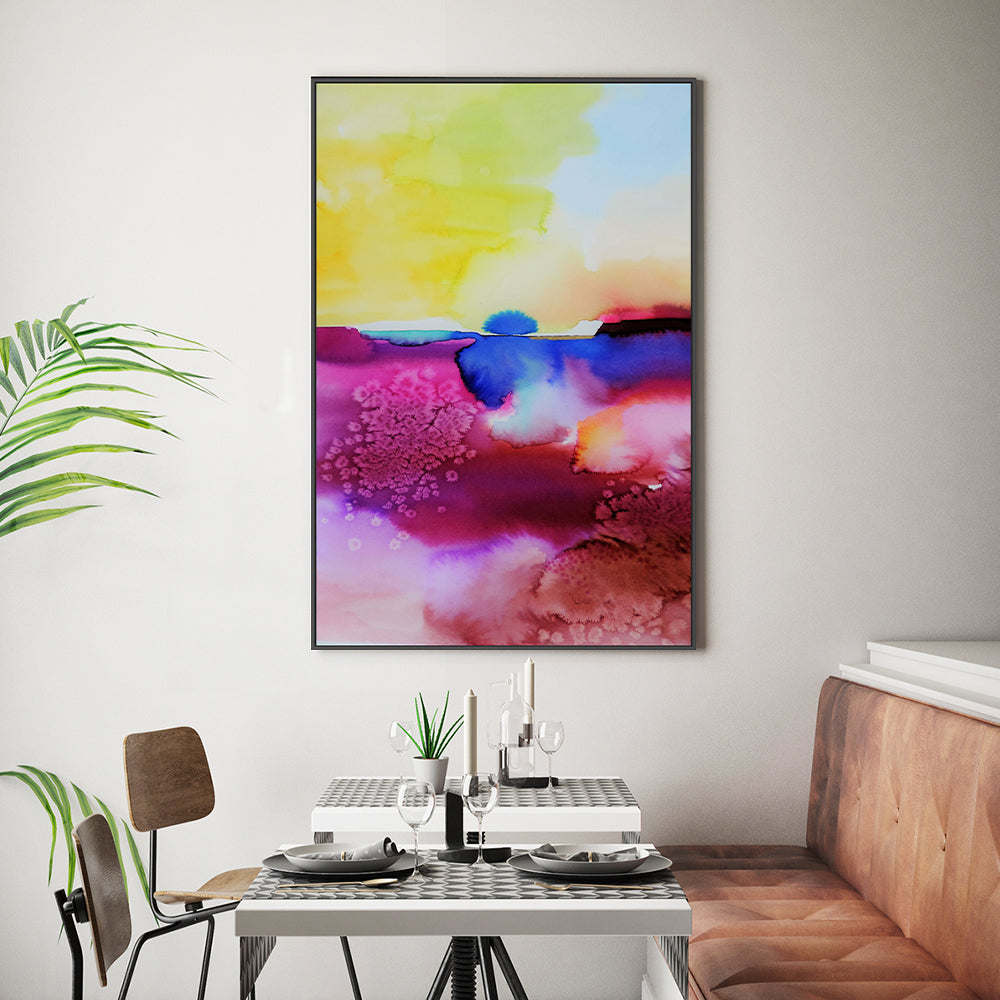 wall-art-print-canvas-poster-framed-Pink Land, Yellow Sky-by-Sylvie Demers-Gioia Wall Art