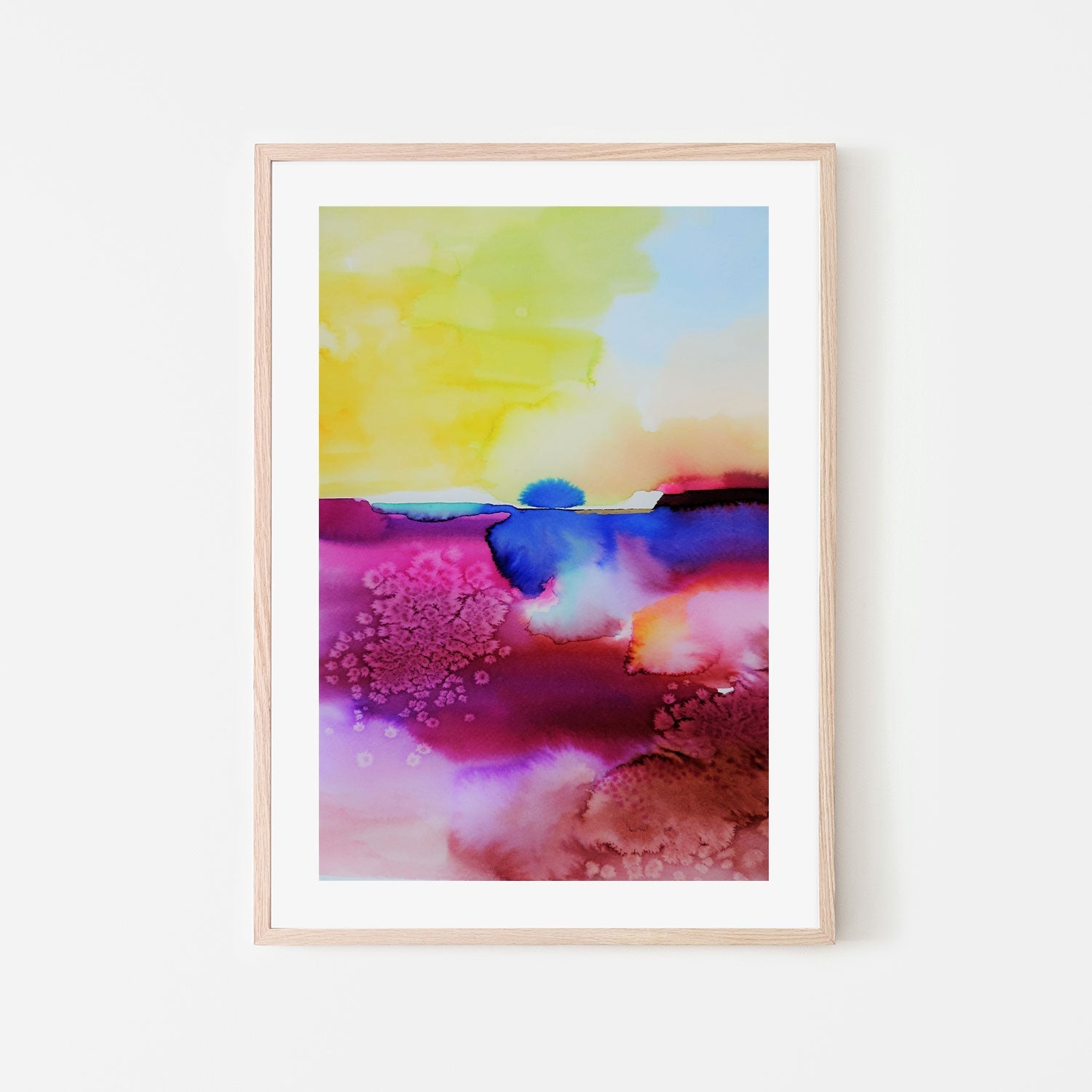 wall-art-print-canvas-poster-framed-Pink Land, Yellow Sky-by-Sylvie Demers-Gioia Wall Art