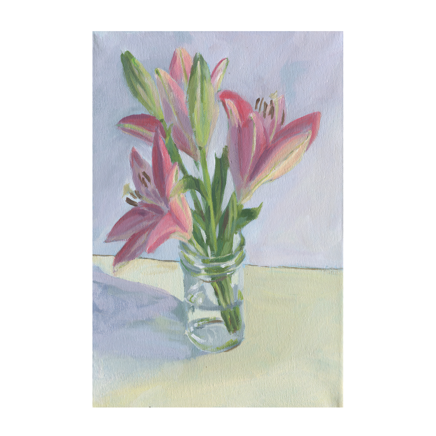 wall-art-print-canvas-poster-framed-Pink Lilies , By Carrie Arnold-1