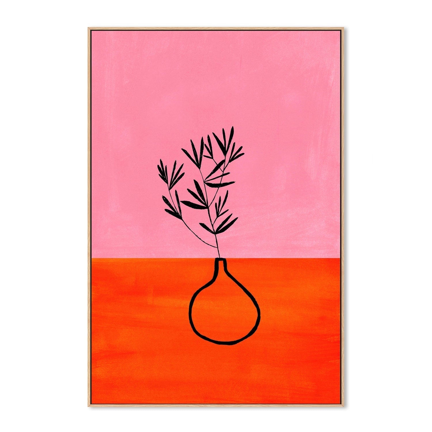 wall-art-print-canvas-poster-framed-Pink Mango Vase , By Ejaaz Haniff-GIOIA-WALL-ART