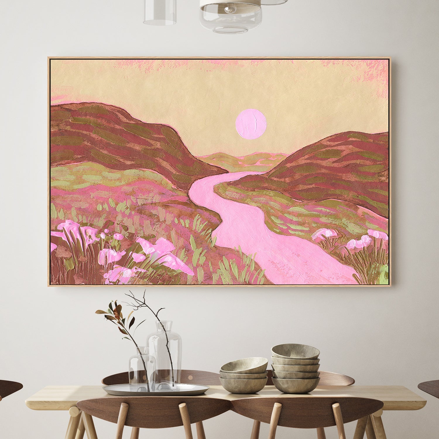 wall-art-print-canvas-poster-framed-Pink River-2