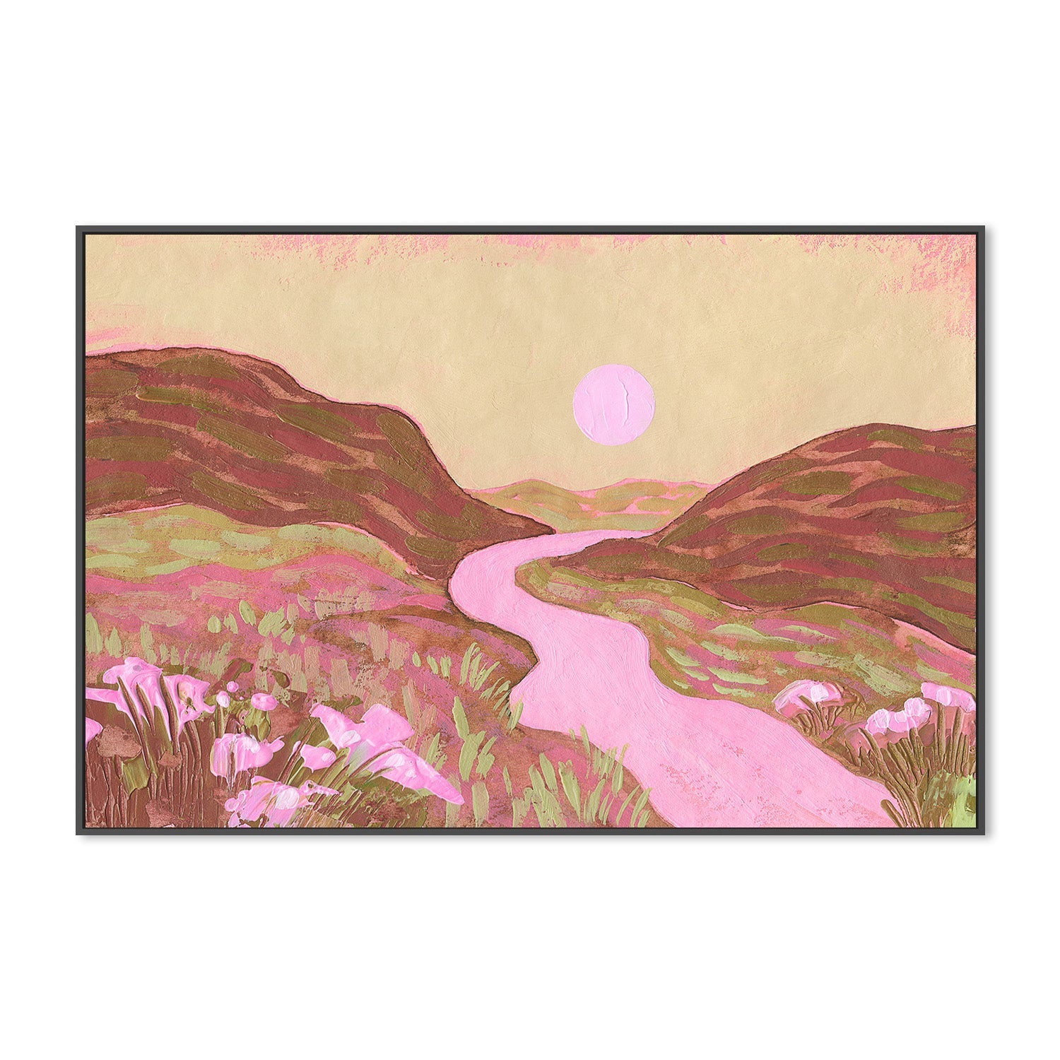 wall-art-print-canvas-poster-framed-Pink River-3
