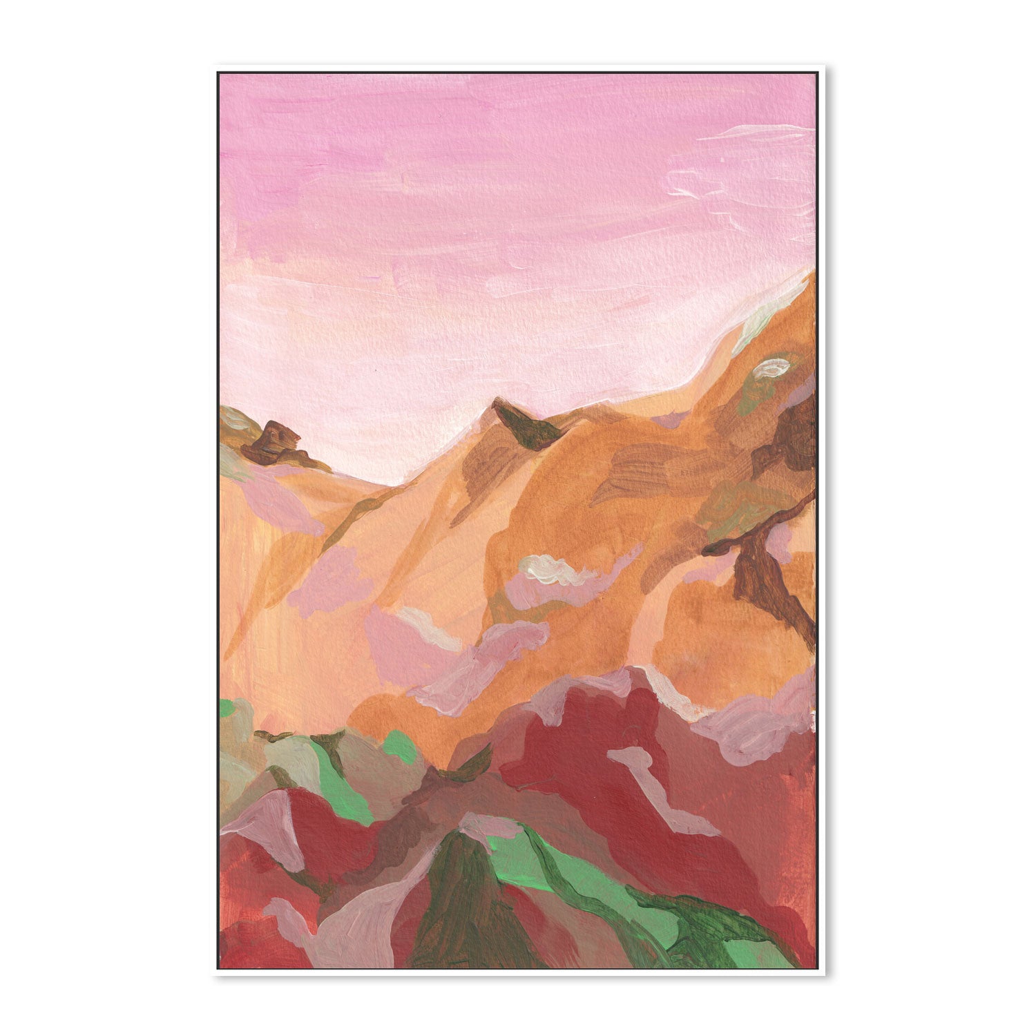 wall-art-print-canvas-poster-framed-Pink Sunset, Style A & B, Set Of 2 , By Alice Kwan-8