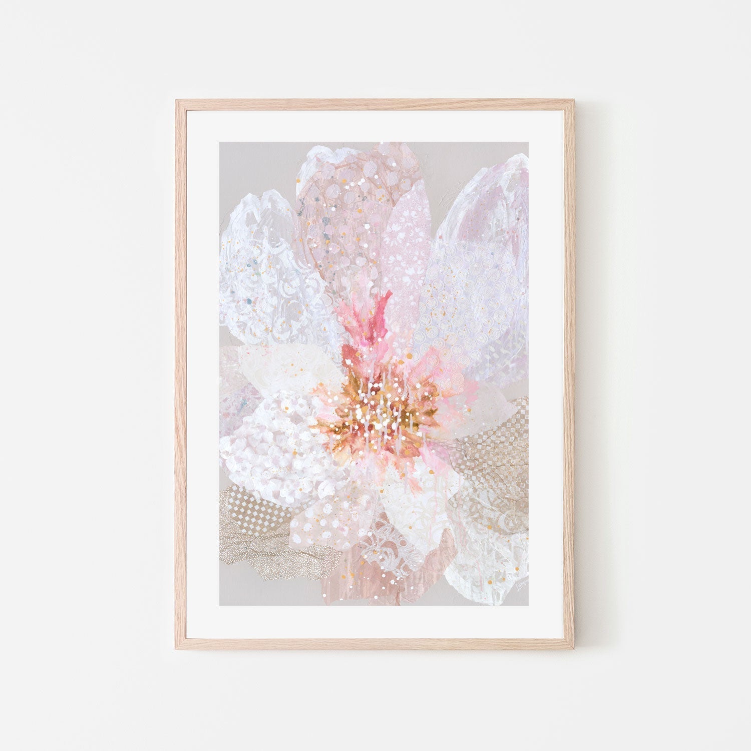 wall-art-print-canvas-poster-framed-Pink Vintage Garden , By Leanne Daquino-GIOIA-WALL-ART