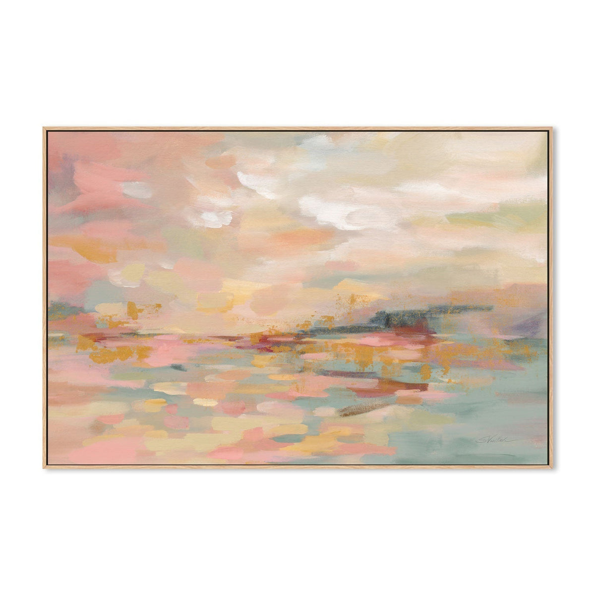 wall-art-print-canvas-poster-framed-Pink Waves , By Silvia Vassileva-GIOIA-WALL-ART