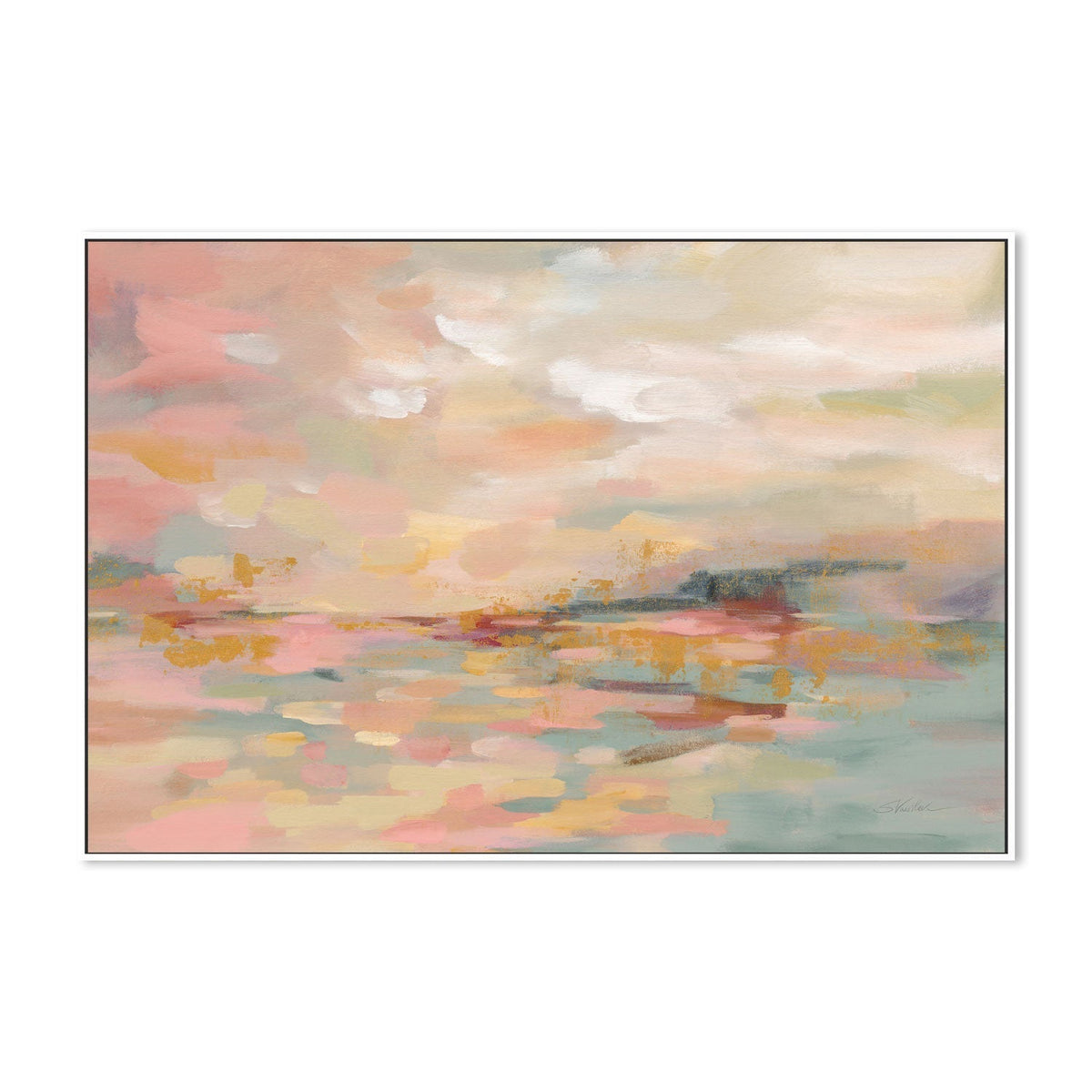 wall-art-print-canvas-poster-framed-Pink Waves , By Silvia Vassileva-GIOIA-WALL-ART