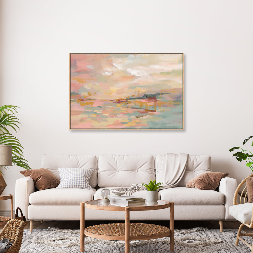 wall-art-print-canvas-poster-framed-Pink Waves , By Silvia Vassileva-GIOIA-WALL-ART