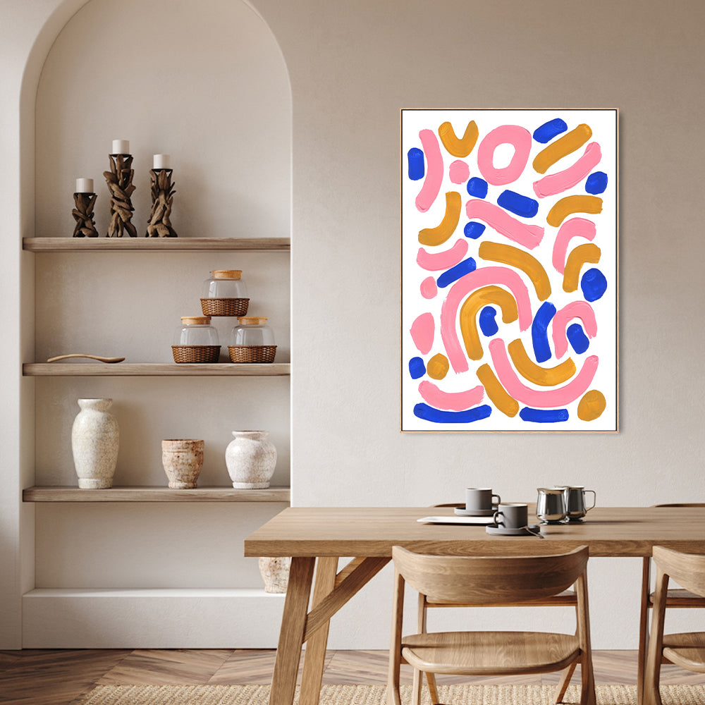 wall-art-print-canvas-poster-framed-Pink Wiggle , By Ejaaz Haniff-GIOIA-WALL-ART