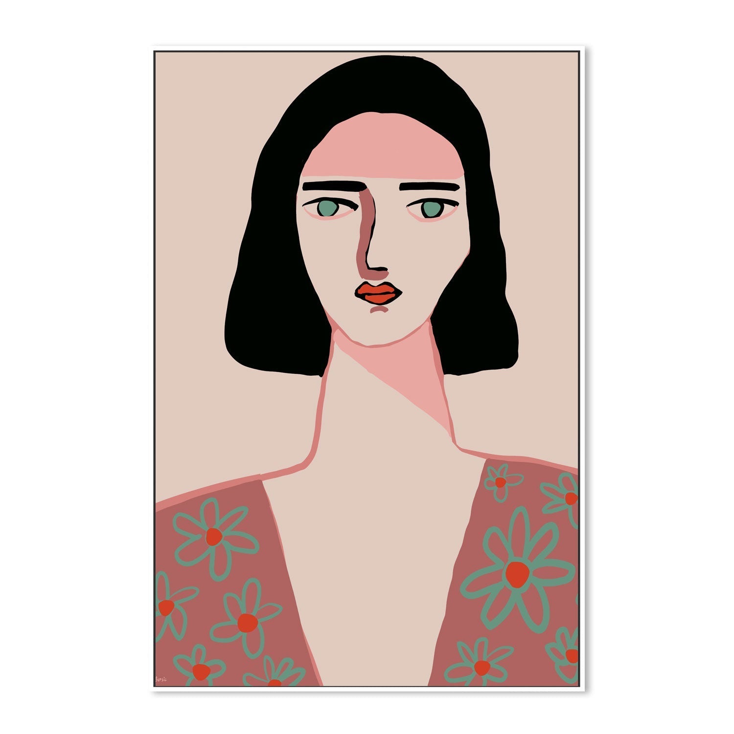 wall-art-print-canvas-poster-framed-Pink Woman , By Sharyn Bursic-5