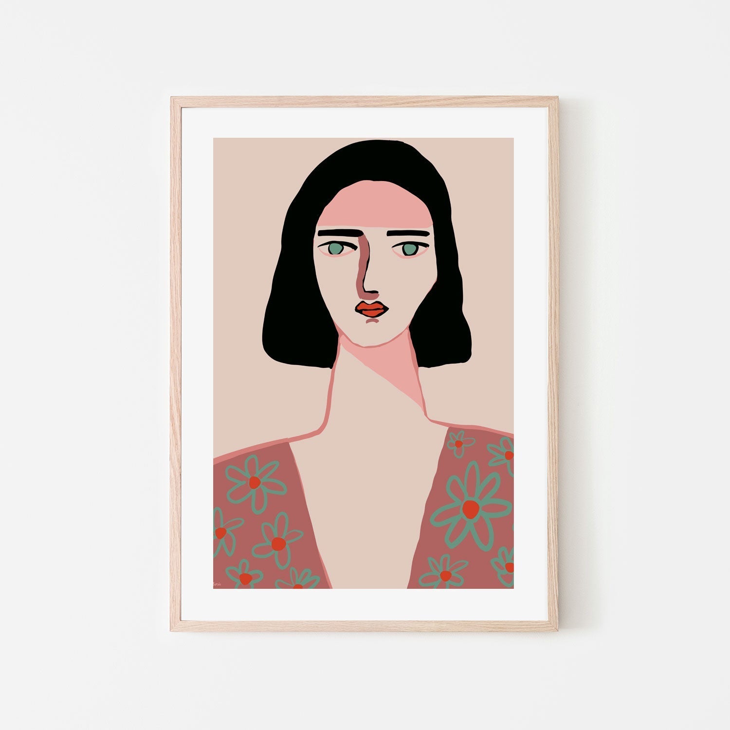wall-art-print-canvas-poster-framed-Pink Woman , By Sharyn Bursic-6