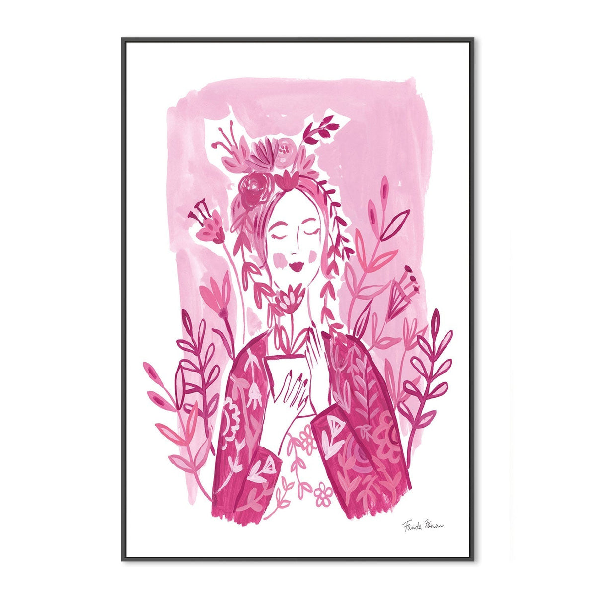 wall-art-print-canvas-poster-framed-Plant Lady , By Farida Zaman-GIOIA-WALL-ART