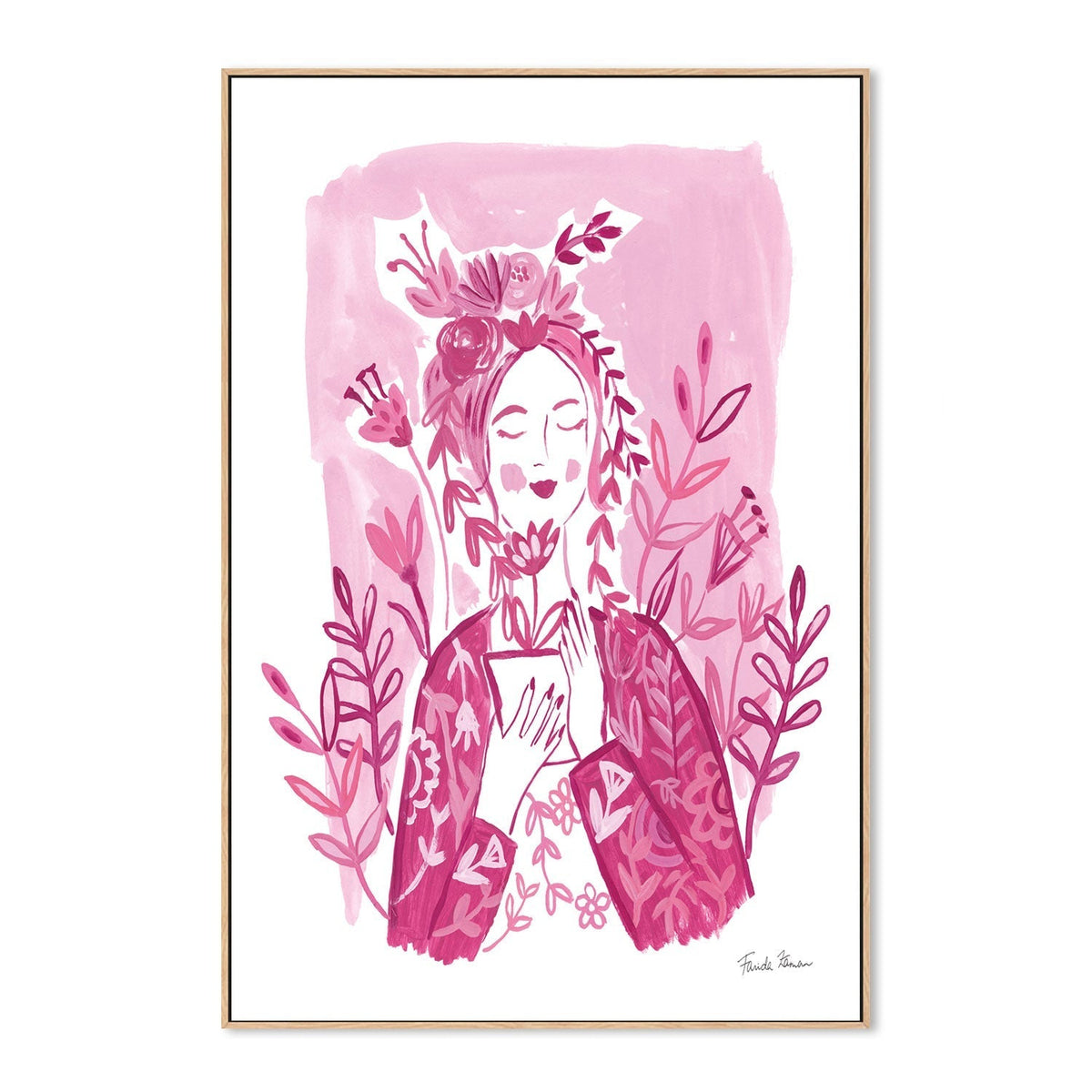 wall-art-print-canvas-poster-framed-Plant Lady , By Farida Zaman-GIOIA-WALL-ART