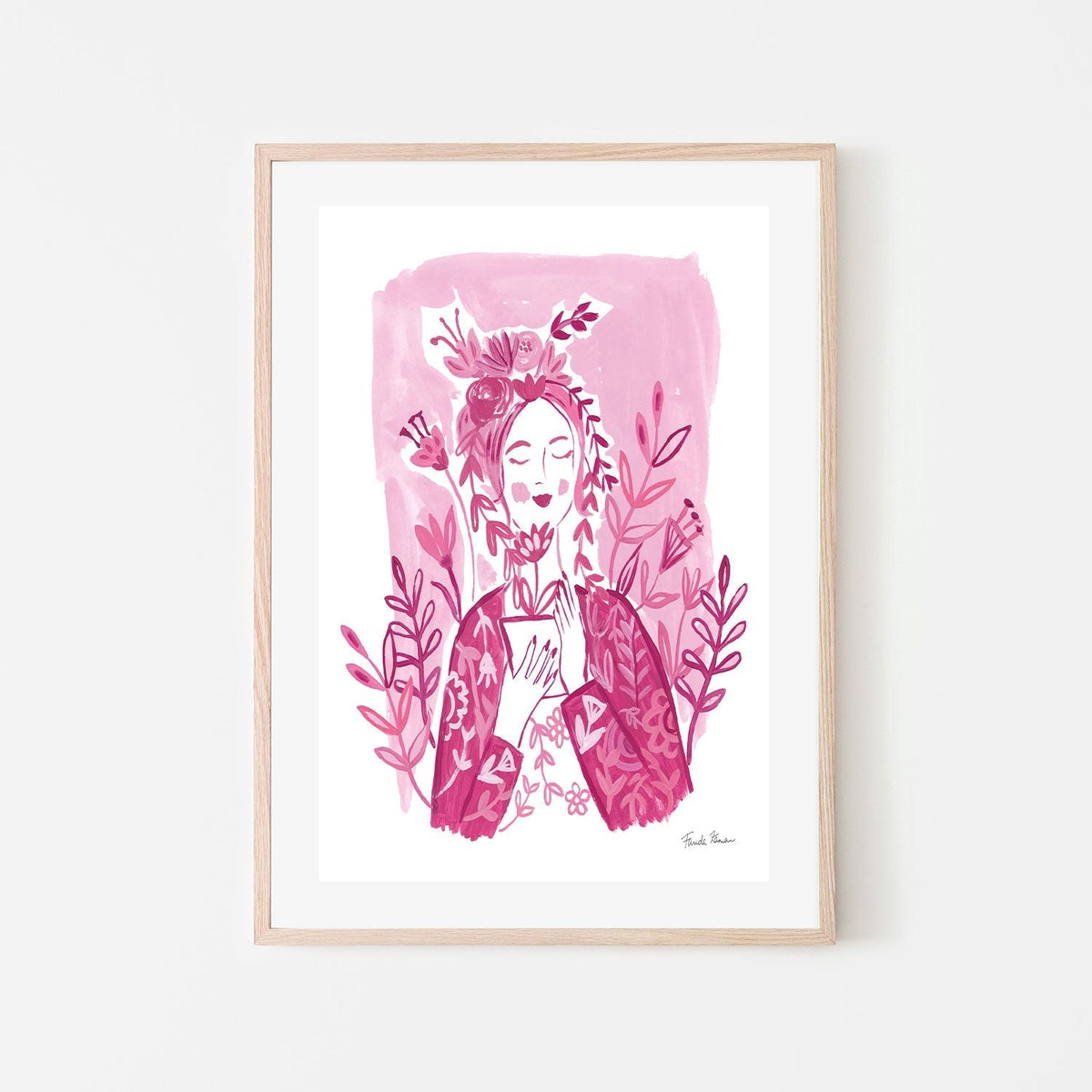 wall-art-print-canvas-poster-framed-Plant Lady , By Farida Zaman-GIOIA-WALL-ART