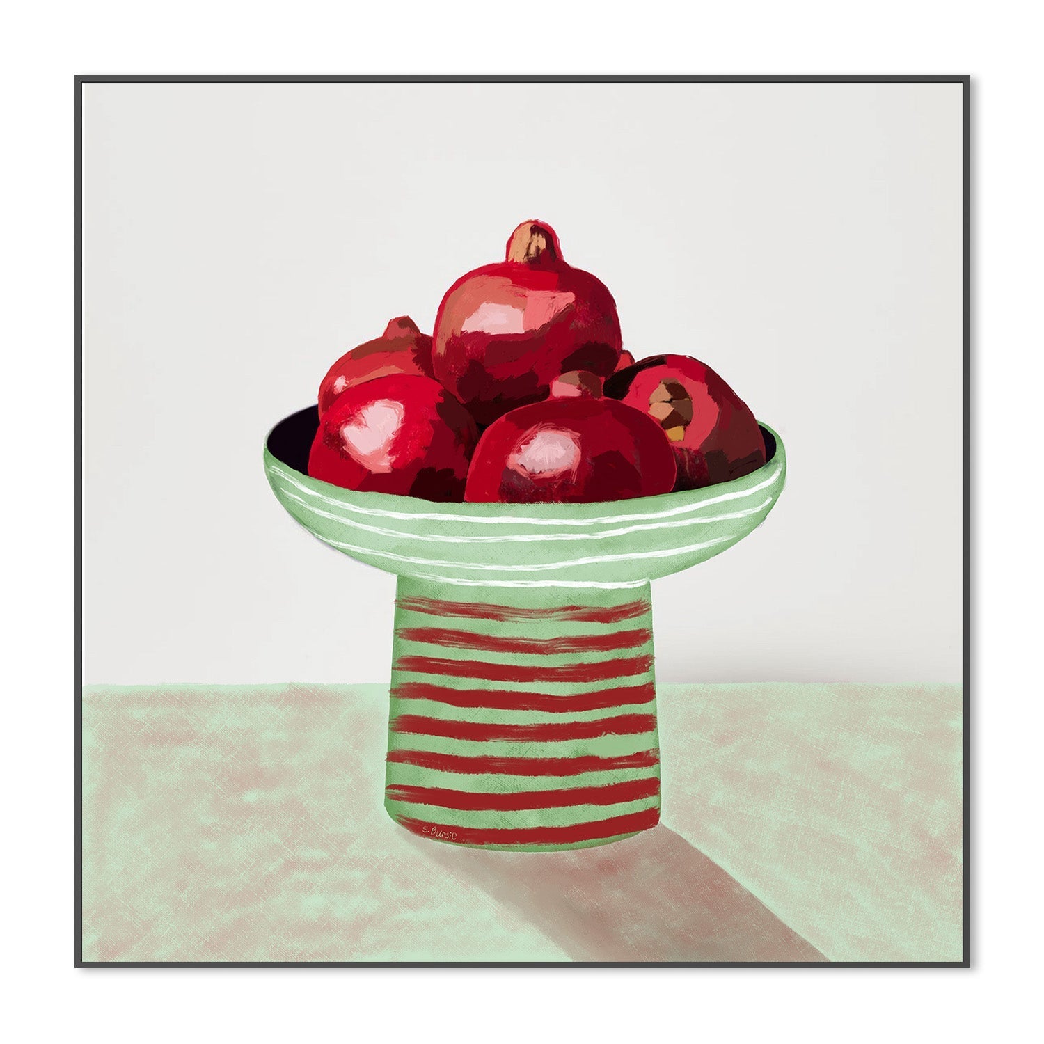 wall-art-print-canvas-poster-framed-Pomegranates Still Life, Style B , By Sharyn Bursic-3