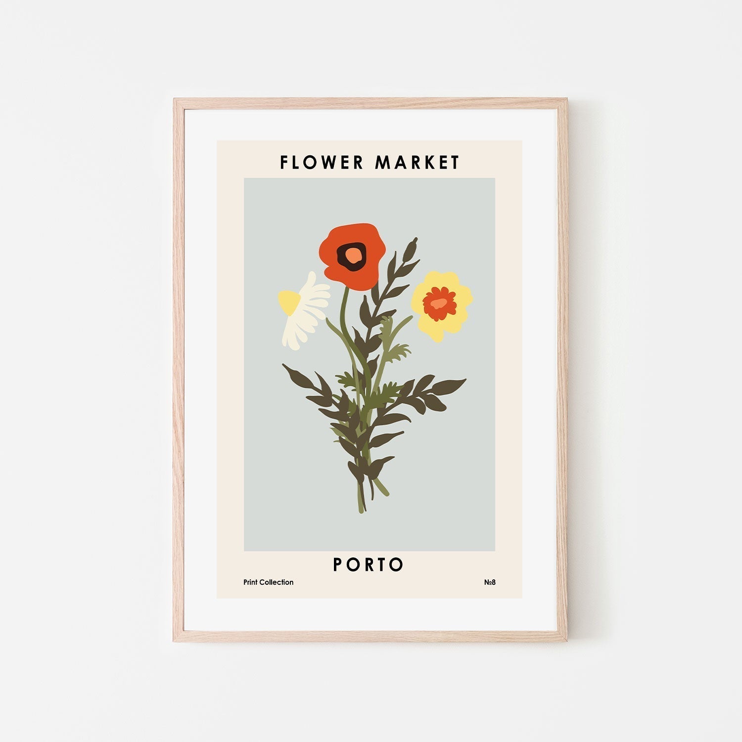 wall-art-print-canvas-poster-framed-Porto Flower Market-GIOIA-WALL-ART