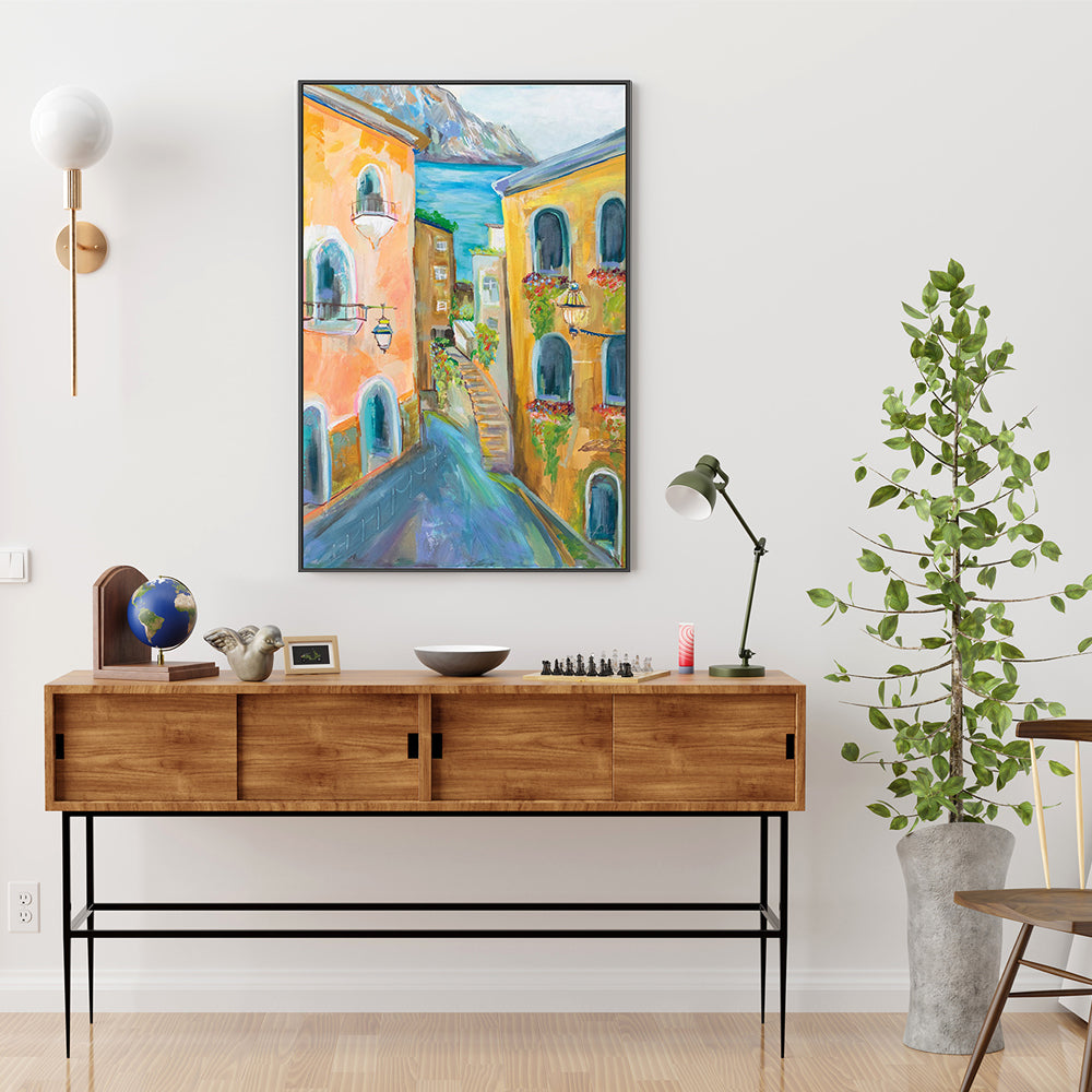 wall-art-print-canvas-poster-framed-Positano, Style A-by-Jeanette Vertentes-Gioia Wall Art
